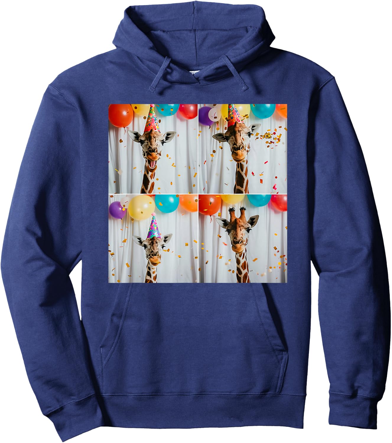 Safari Animal Giraffe Birthday Hoodie - Hoodie | Navy