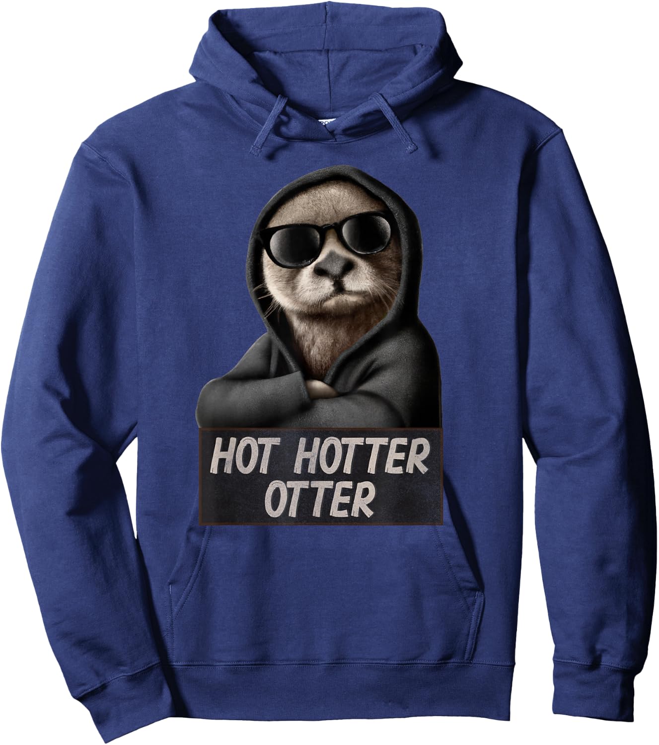 Funny Hot Hotter Otter Otterliebe , black Hoodie - Hoodie | Navy