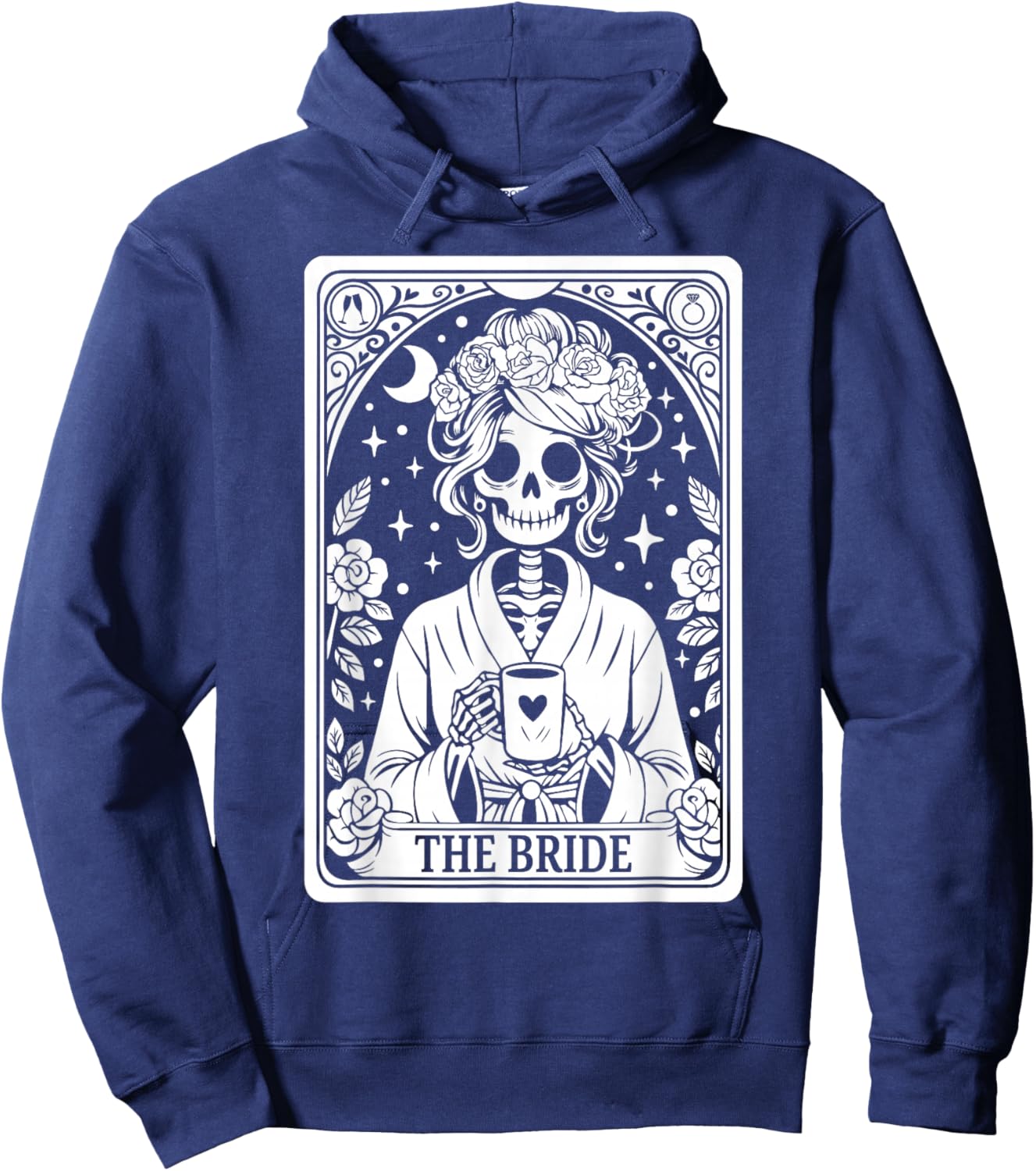 The Bride Skeleton Wedding Bachelorette Gothic Matching Hoodie - Hoodie | Navy