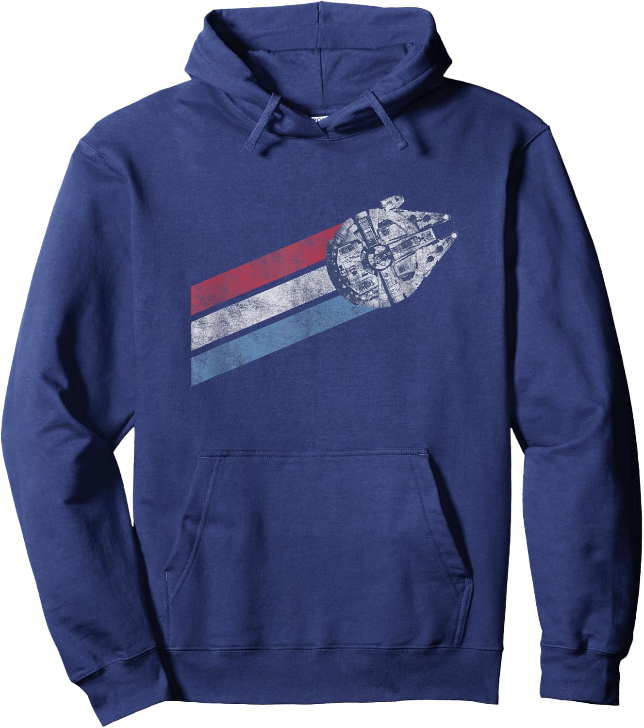 Star Wars Classic Americana Stripes Millennium Falcon Shot Hoodie - Hoodie | Navy
