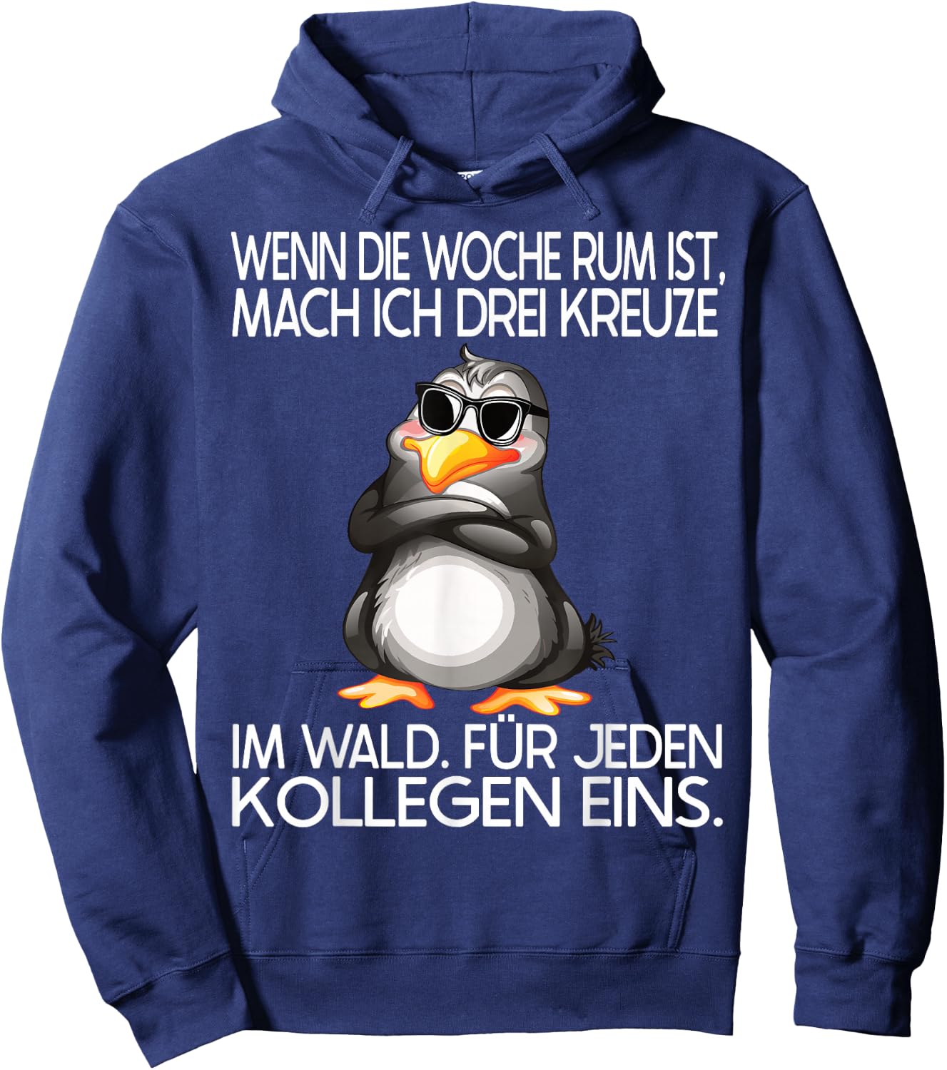 Lustiges Pinguin Design mit Spruch für Arbeitskollegen Büro Hoodie - Hoodie | Navy
