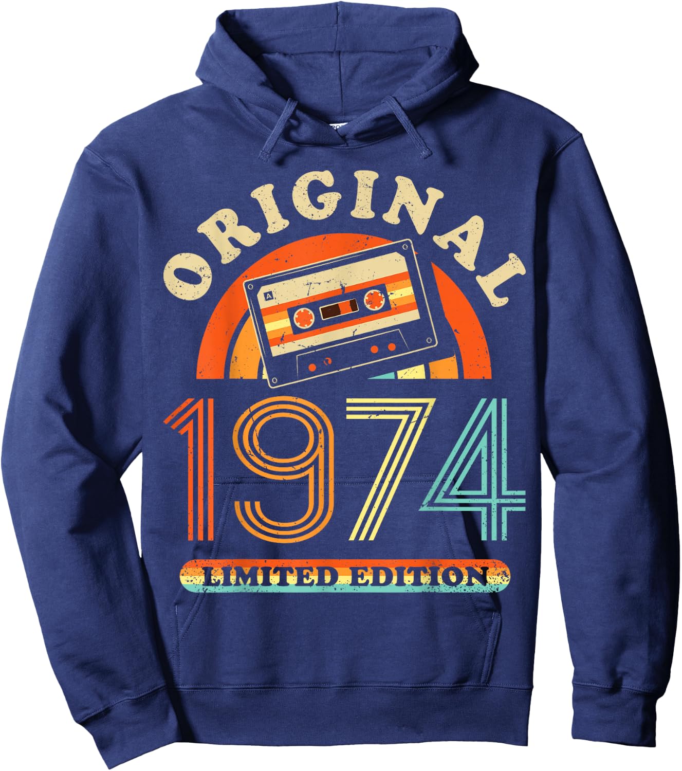 52nd Birthday Original Men Women Vintage 1974 Hoodie - Hoodie | Navy
