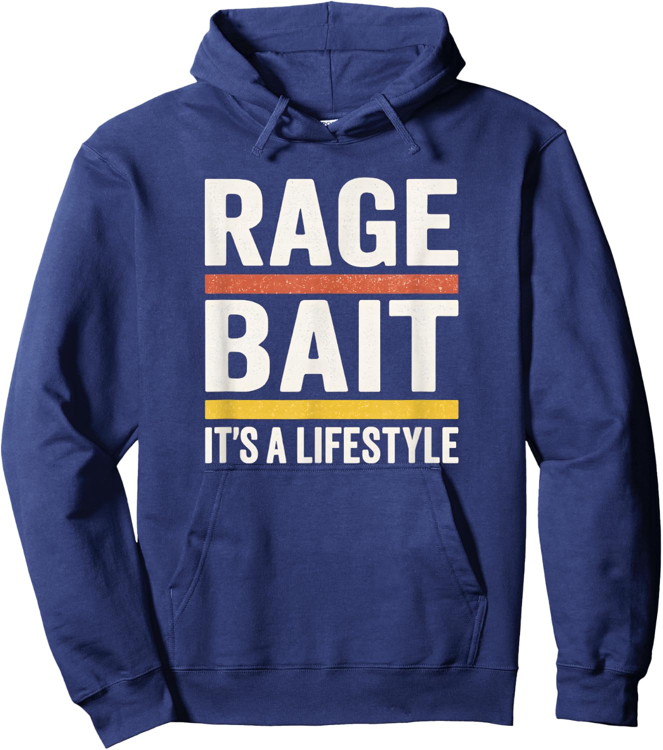 Rage Bait Lifestyle Sarcastic Internet Humor Retro Vibe Hoodie - Hoodie | Navy