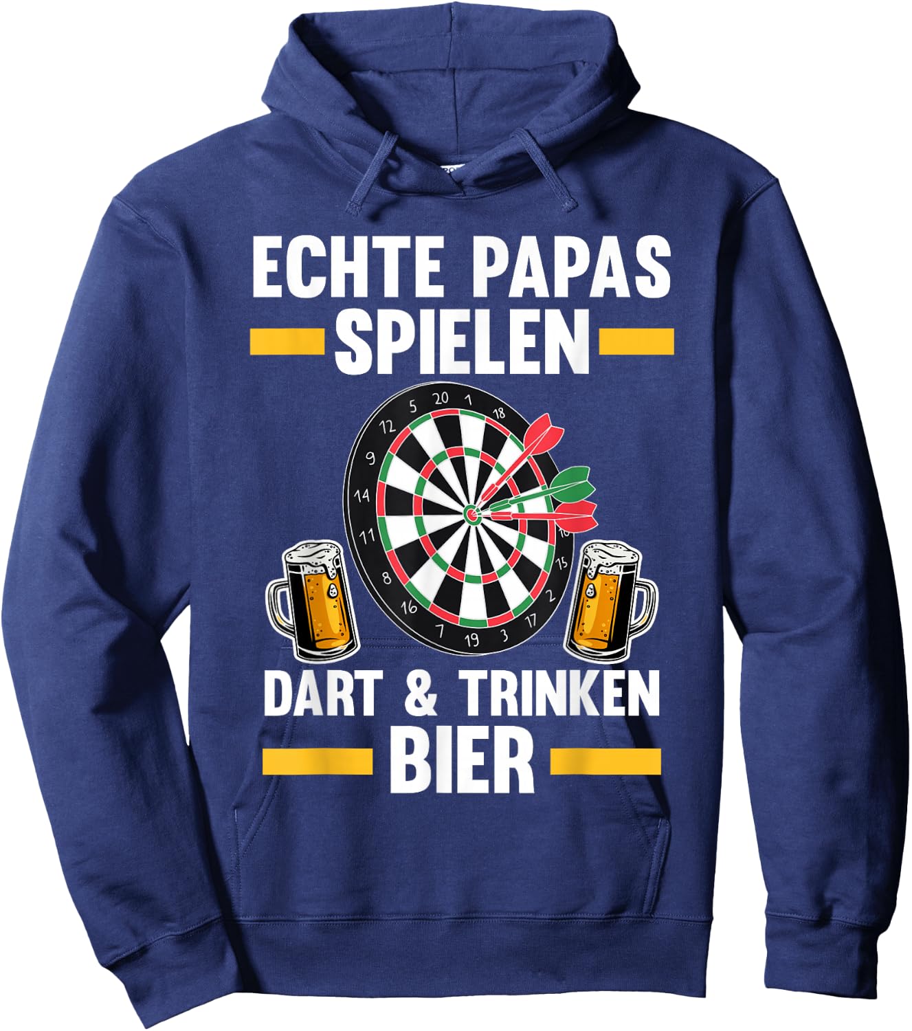 Papas spielen Dart & Trinken Bier Dart & Bier Papa Hoodie - Hoodie | Navy