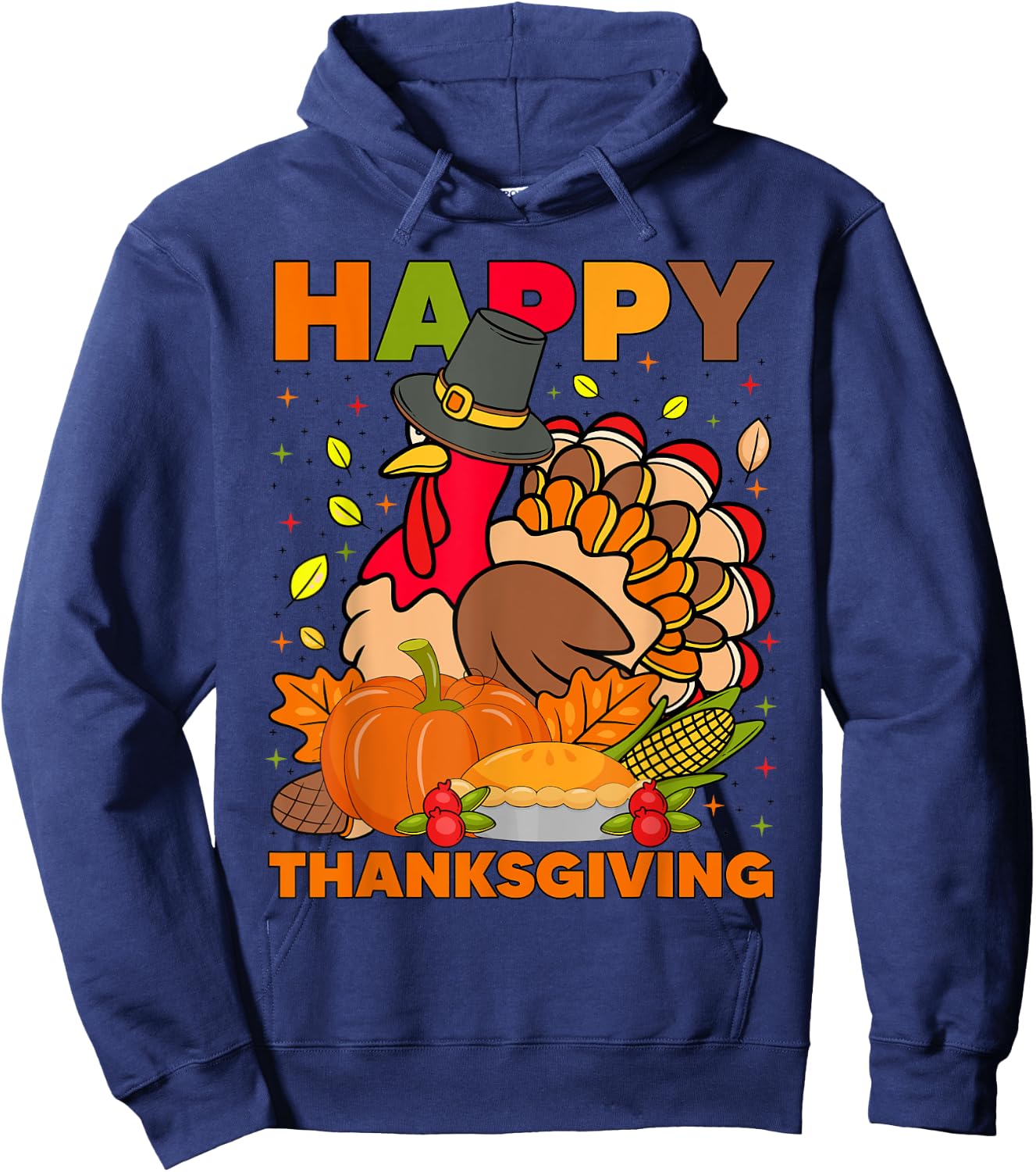 Happy thanksgiving for turkey day family dinner Hoodie - Hoodie | Navy