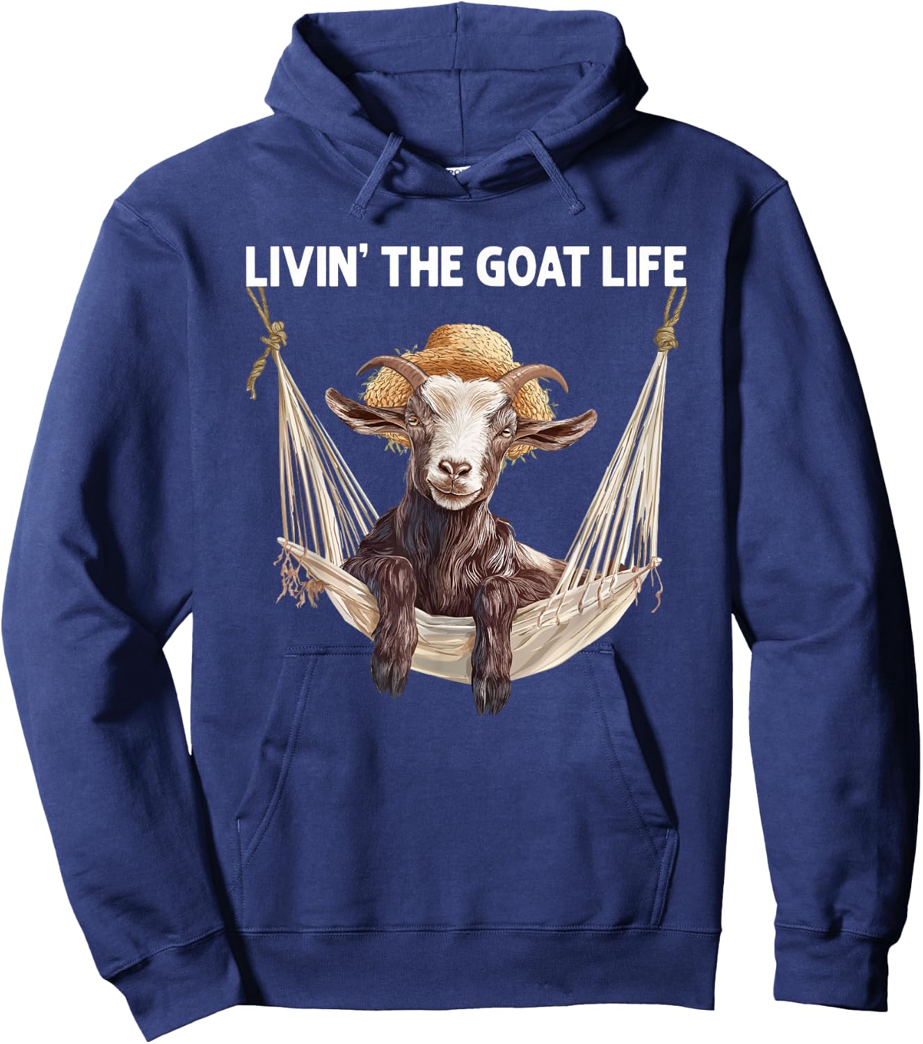Goat Life Chilling Goat Farmer Hoodie - Hoodie | Navy