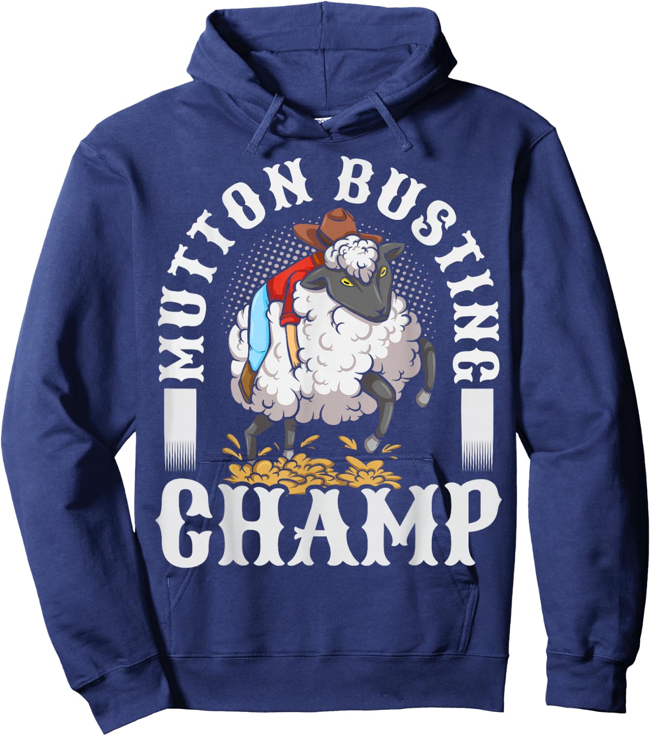 Youth Rodeo Mutton Busting Design for a Mutton Buster Hoodie - Hoodie | Navy