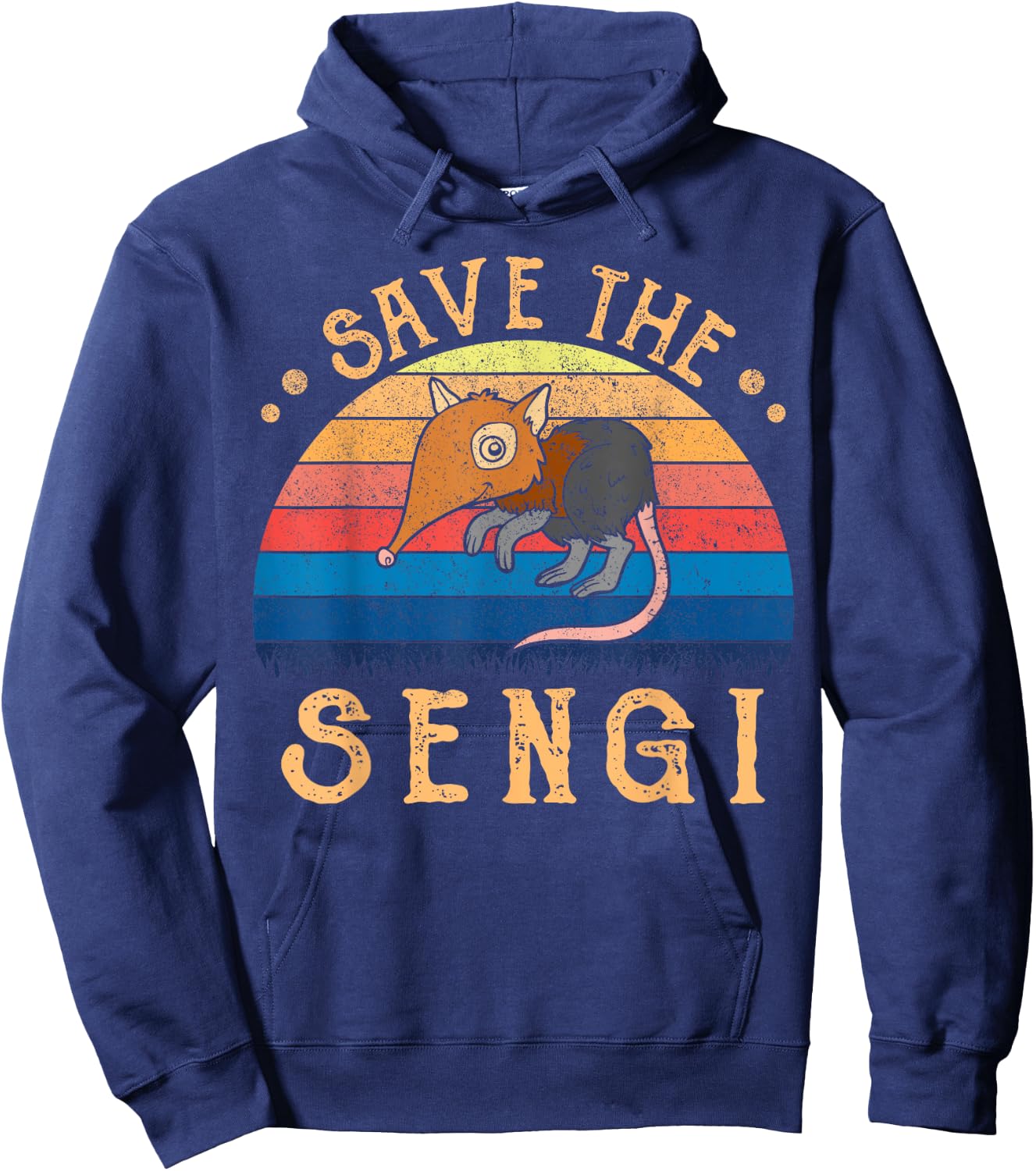 Elephant Shrew Jumping Shrew Sengi Hoodie - Hoodie | Navy