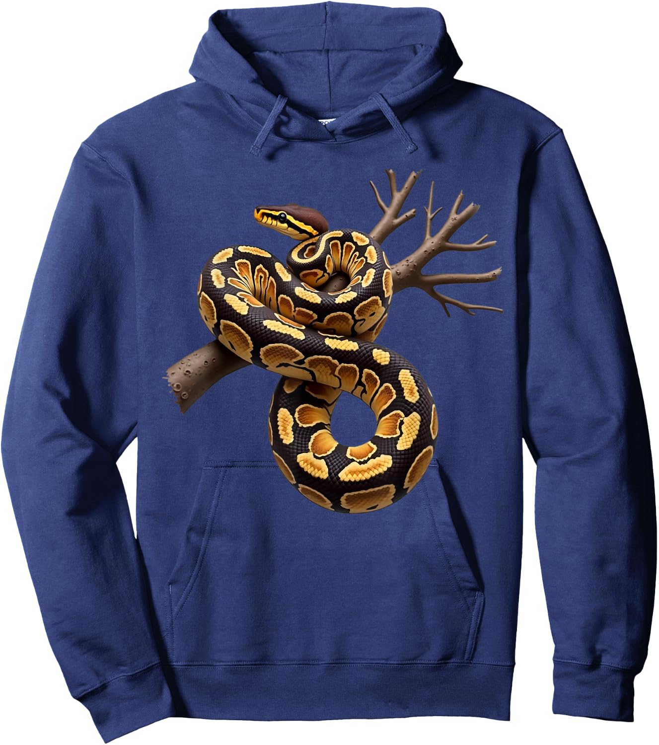 Funny King Python Lover Snakes Reptiles Python , black, S Hoodie - Hoodie | Navy