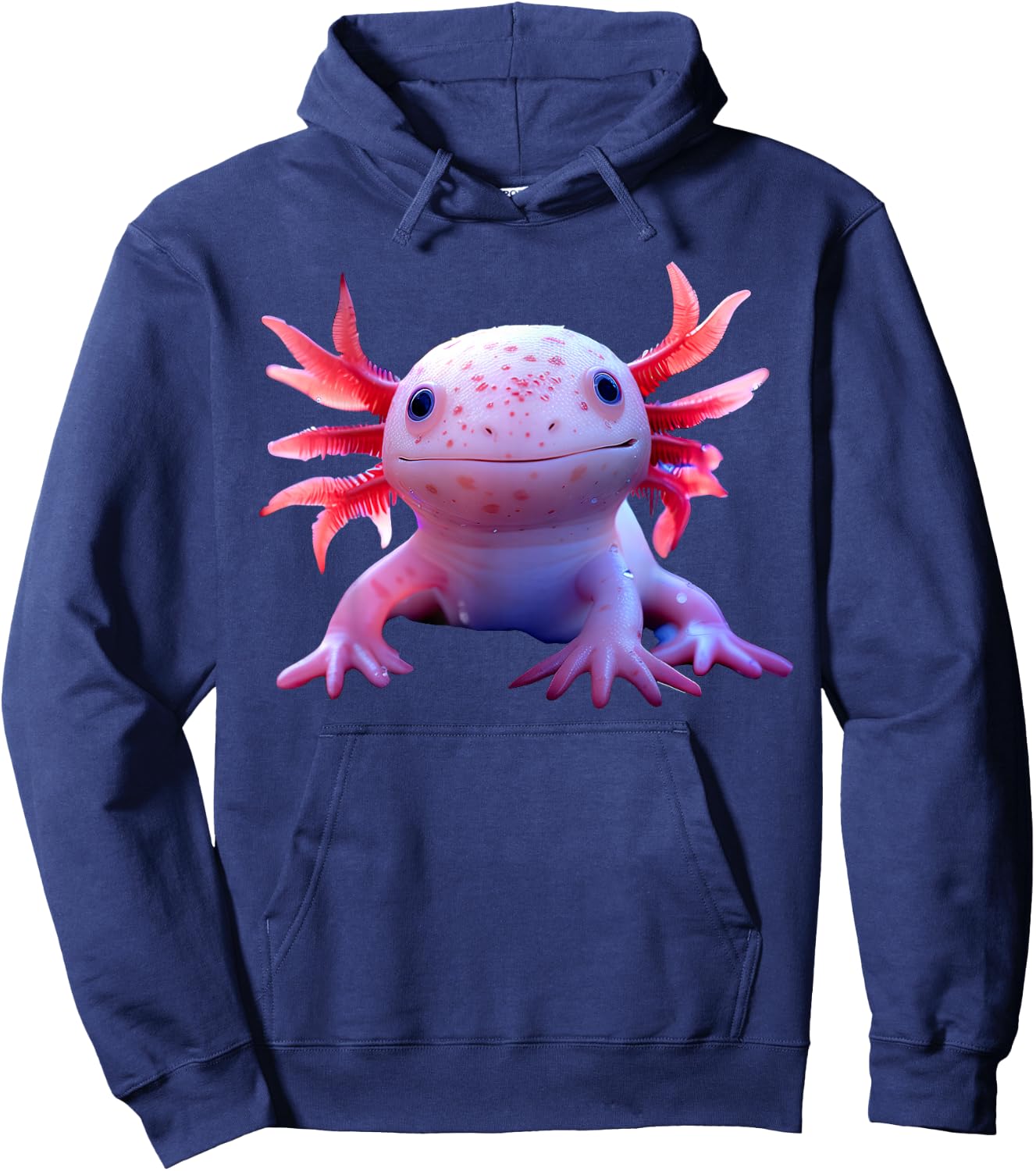 Axolotl Kleiner Querzahnmolch Schwanzlurch Süßer Axolotl Hoodie - Hoodie | Navy