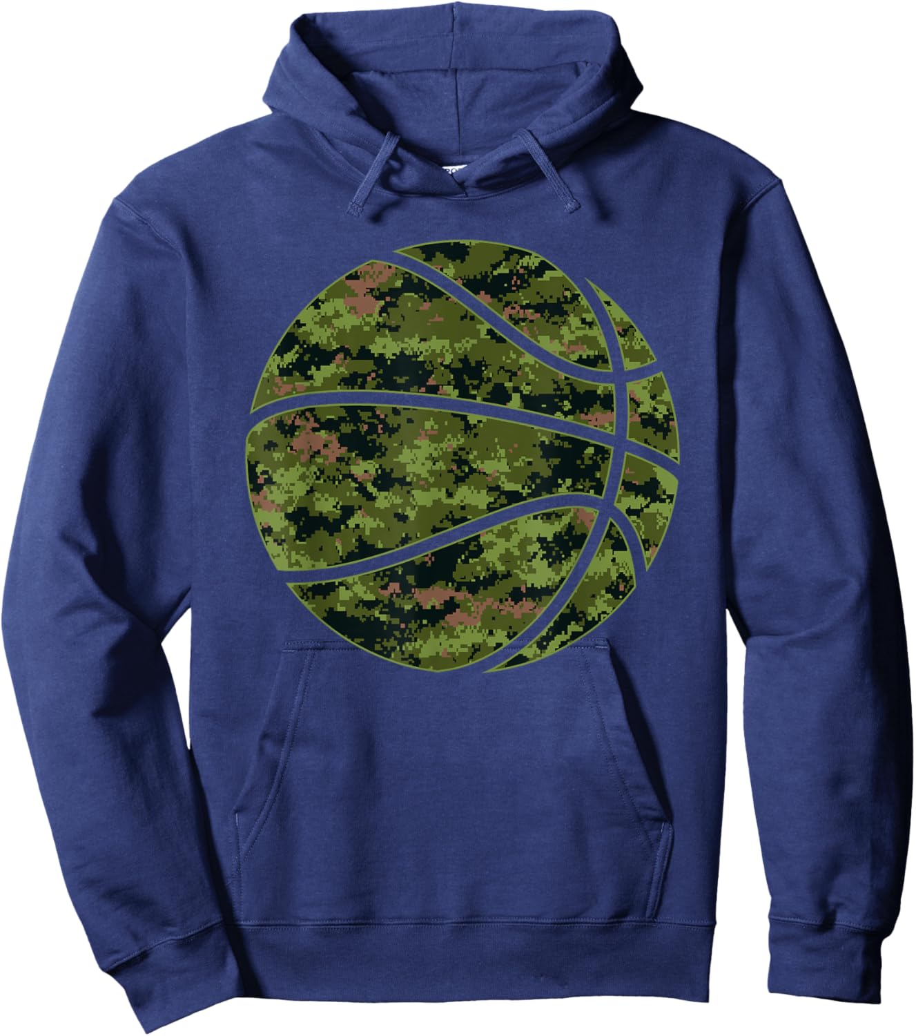 Cool Green Basketball Camo - Green Camouflage Basketball Hoodie - Hoodie | Navy