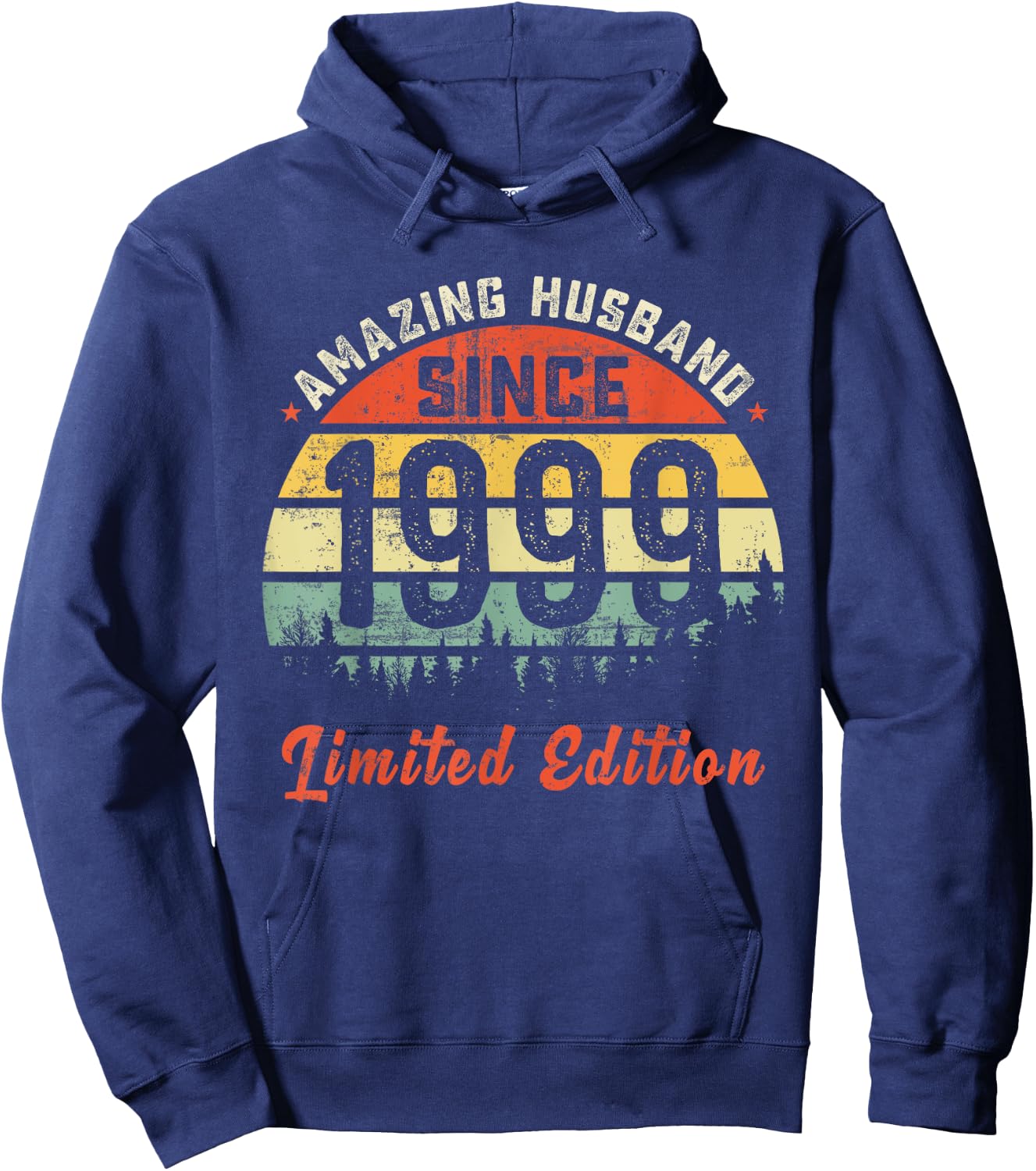 Amazing Husband 1999 Couple wedding Anniversary Men Women Hoodie - Hoodie | Navy