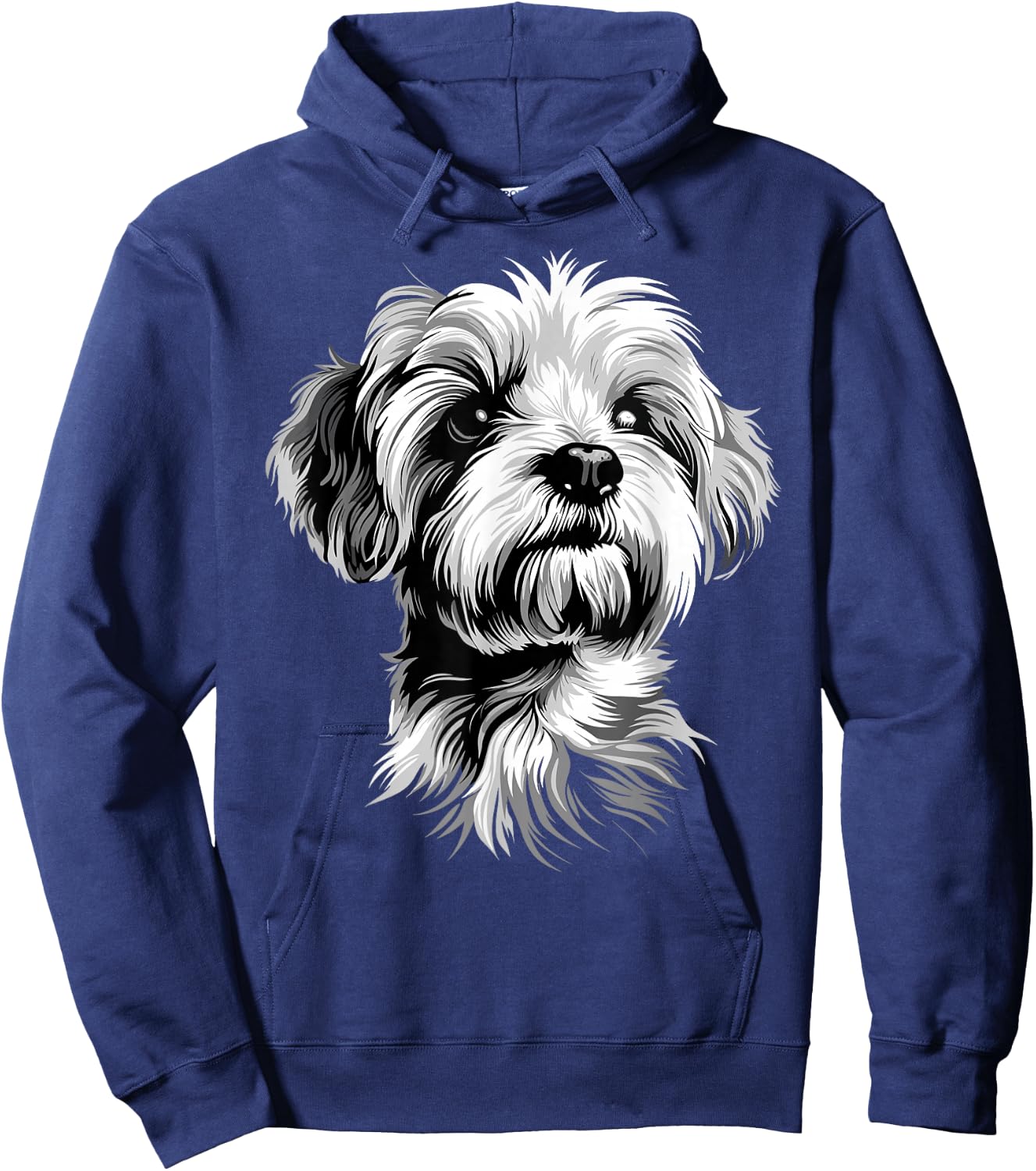 Bichon Maltese Small Dog Bichon Maltese Love Cute , Black, S Hoodie - Hoodie | Navy