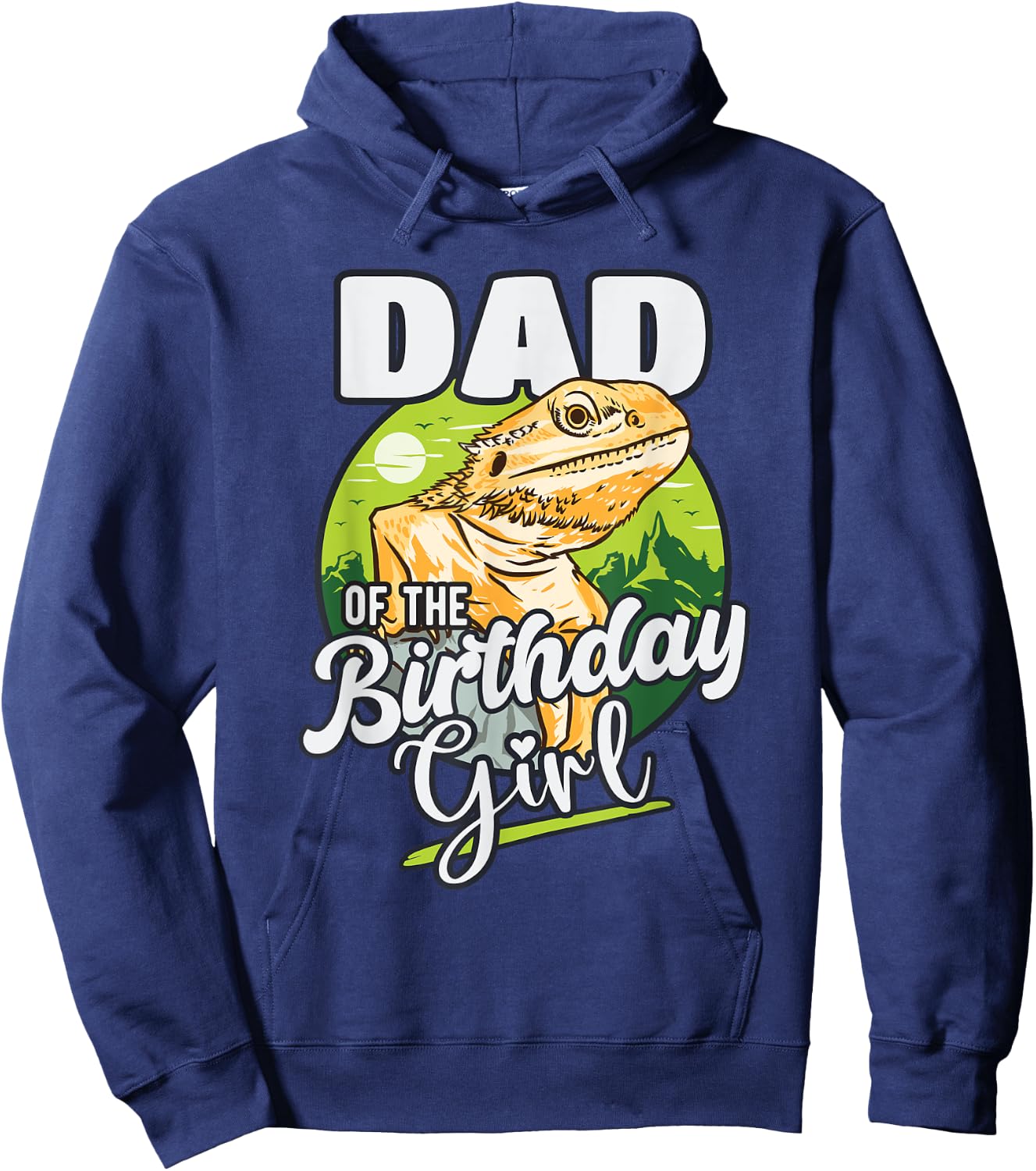 Dad of the Birthday Girl - Matching Reptile Birthday Party Hoodie - Hoodie | Navy