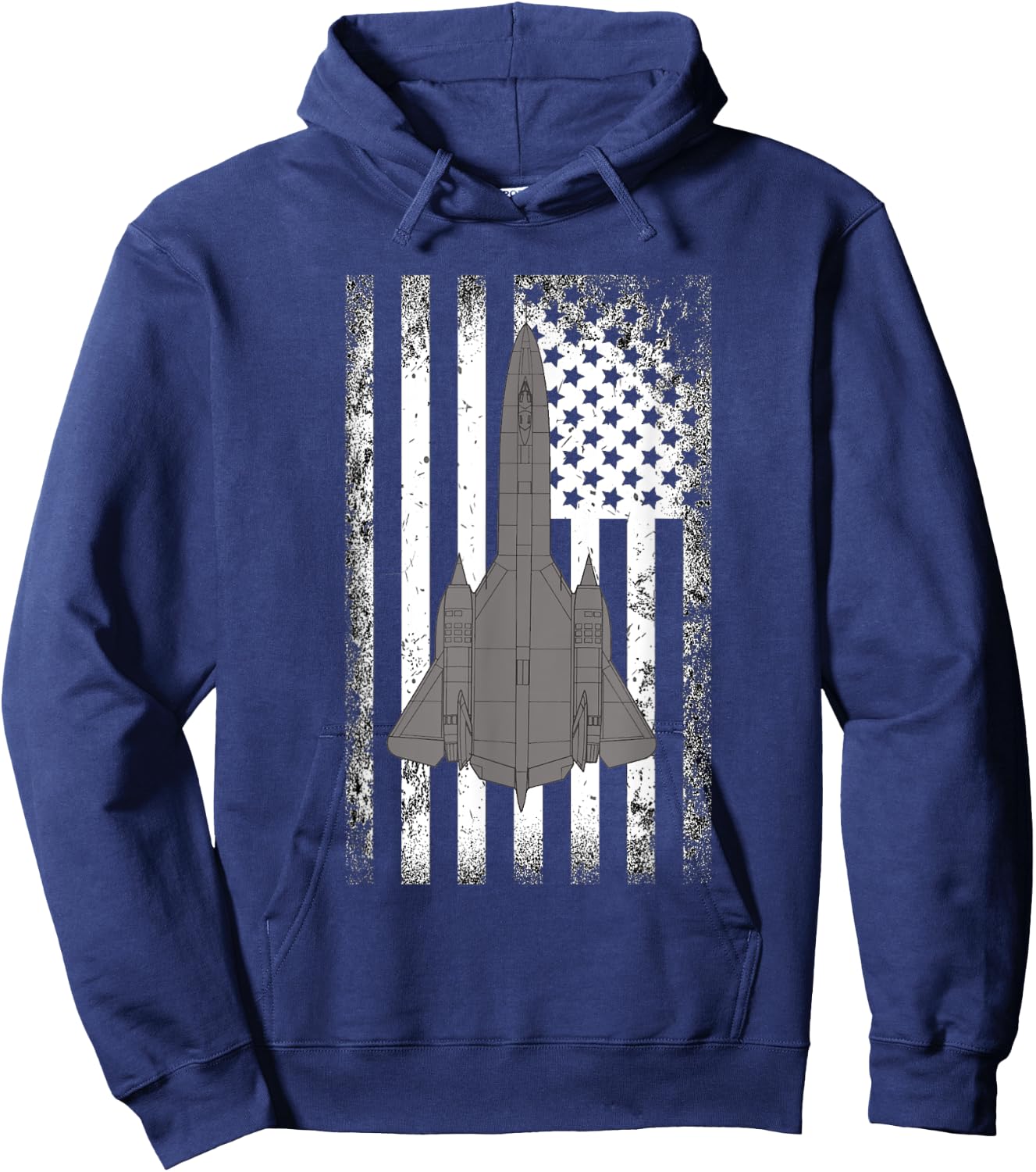 SR-71 Blackbird American Flag Military Plane Men Hoodie - Hoodie | Navy