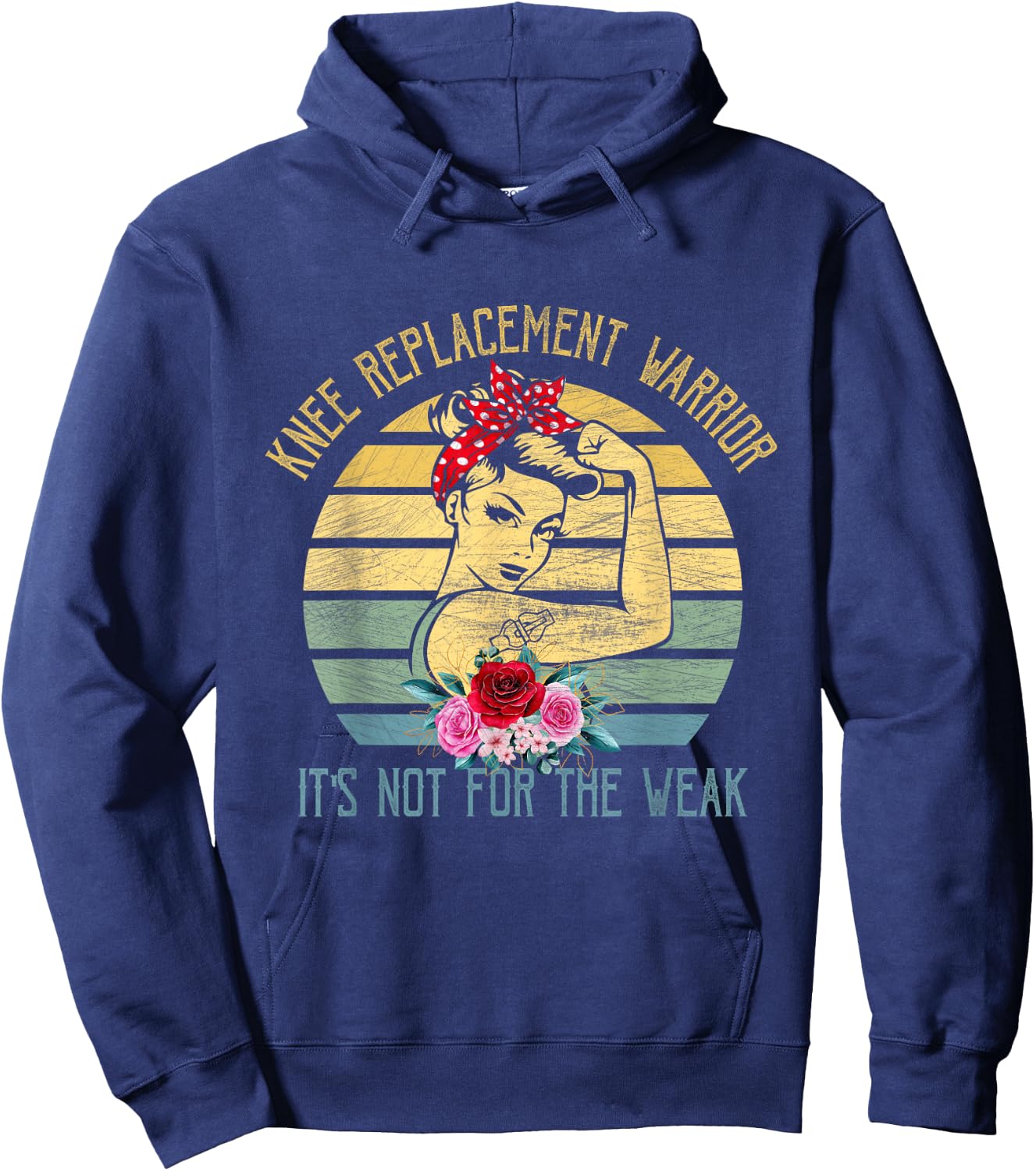 Knieprothese Warrior Es ist nichts für schwache Frauen, starke Frauen Hoodie - Hoodie | Navy