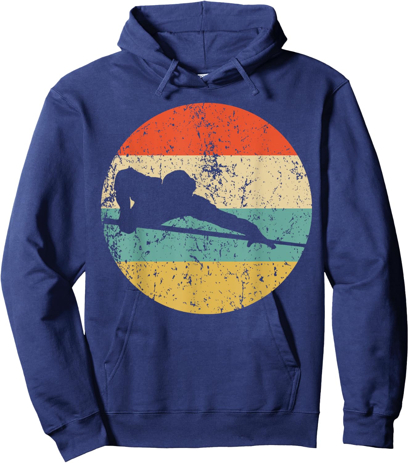 Pool Player Billiards Player Silhouette Retro Sports Hoodie - Hoodie | Navy