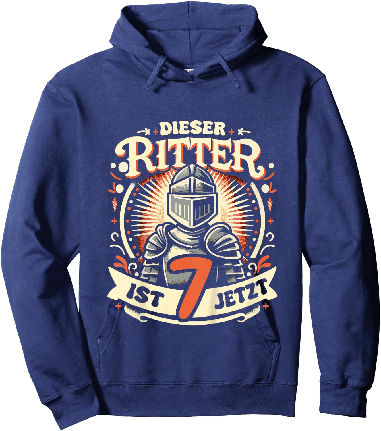 7. Geburtstag Dieser Ritter ist 7 Jahre Geburtstagsgeschenk Hoodie - Hoodie | Navy