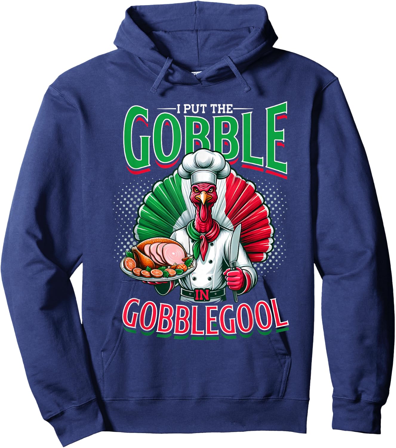 Gobblegool Capicola, Turkey Day & Thanksgiving Day Hoodie - Hoodie | Navy