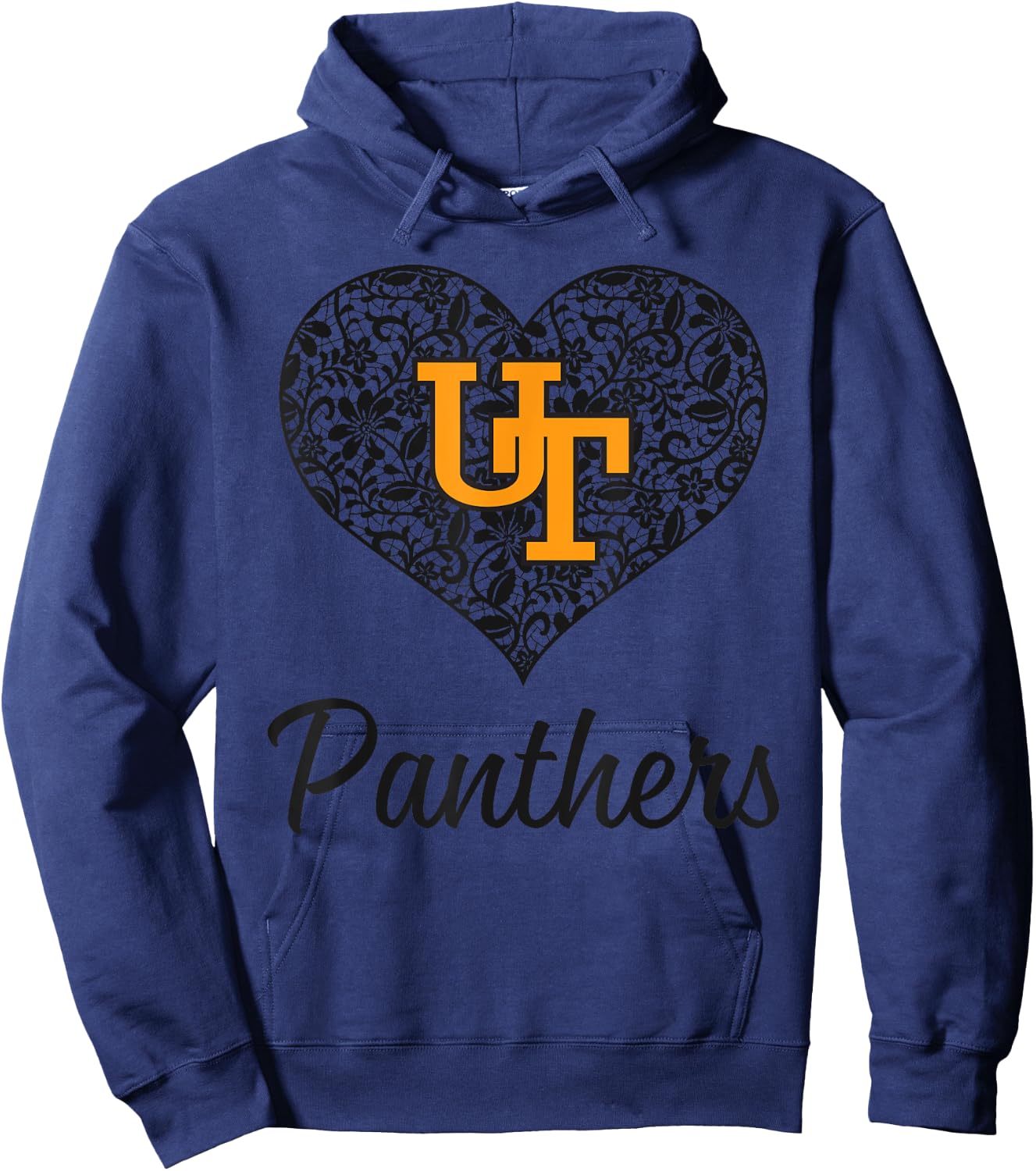 United Township Panthers Logo Lace Heart HS Hoodie - Hoodie | Navy