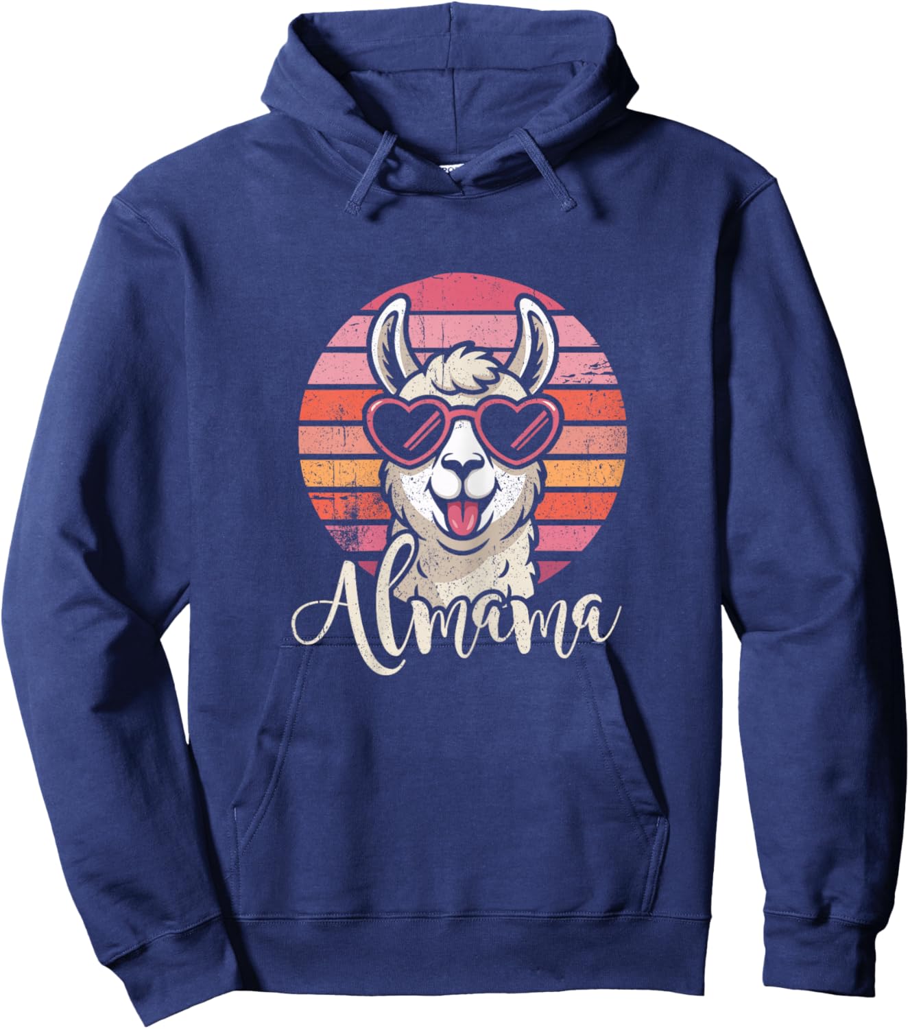 Almama Alpaka Muttertag Mama Deko Basteln Frauen Hoodie - Hoodie | Navy
