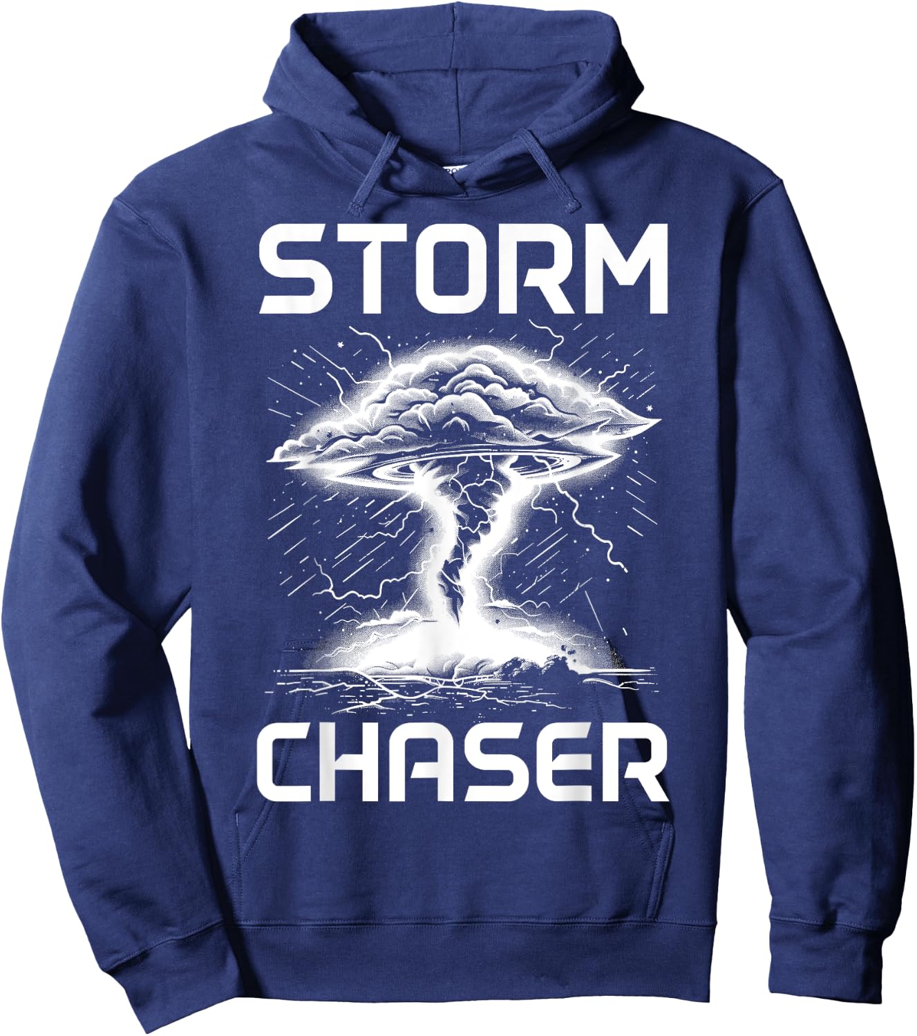 Storm Chasing Meteorologist Tornado Chaser , Black, S Hoodie - Hoodie | Navy