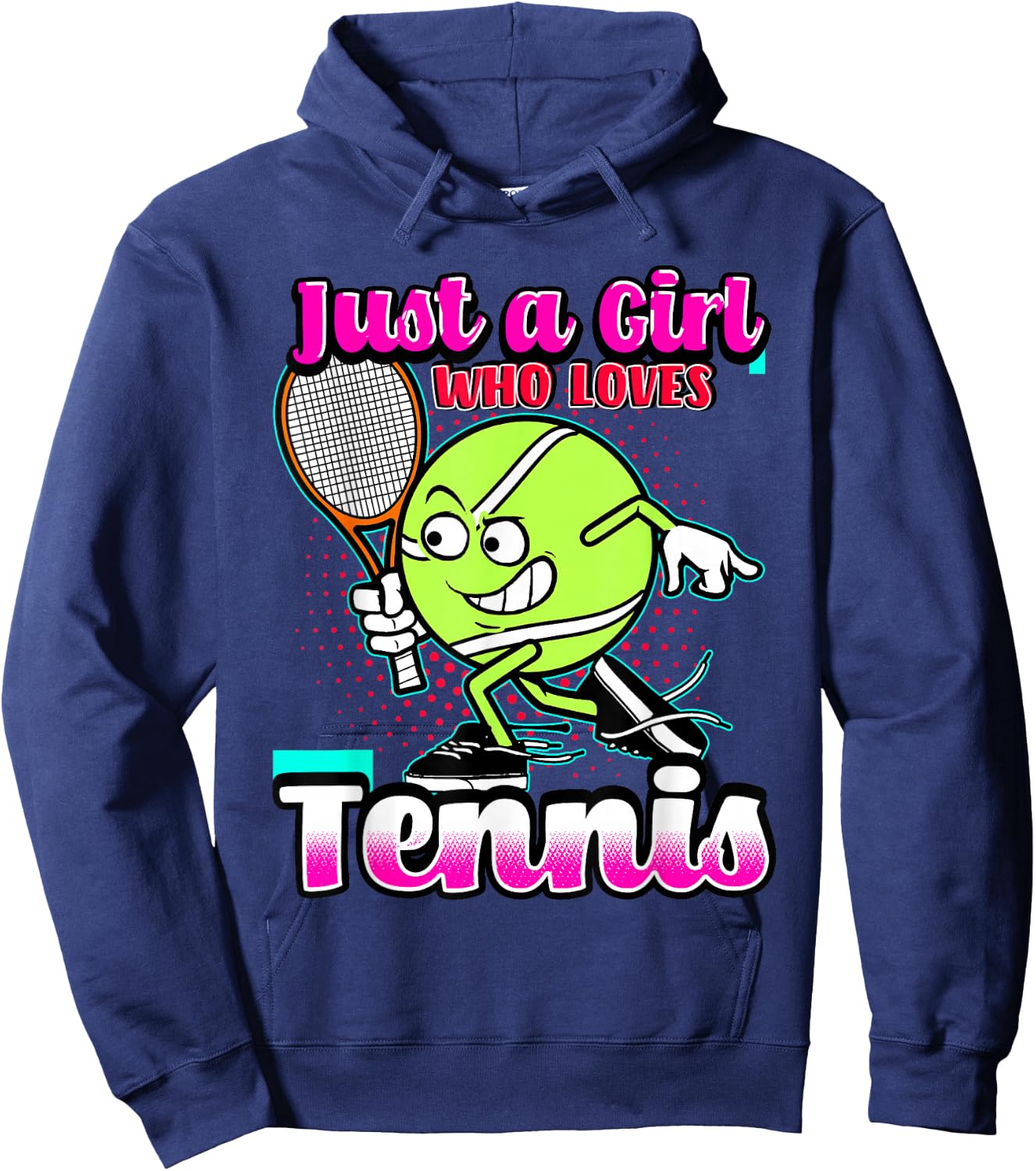 Just A Girl Who Loves Tennis Quote for Tennis Player Hoodie - Hoodie | Navy