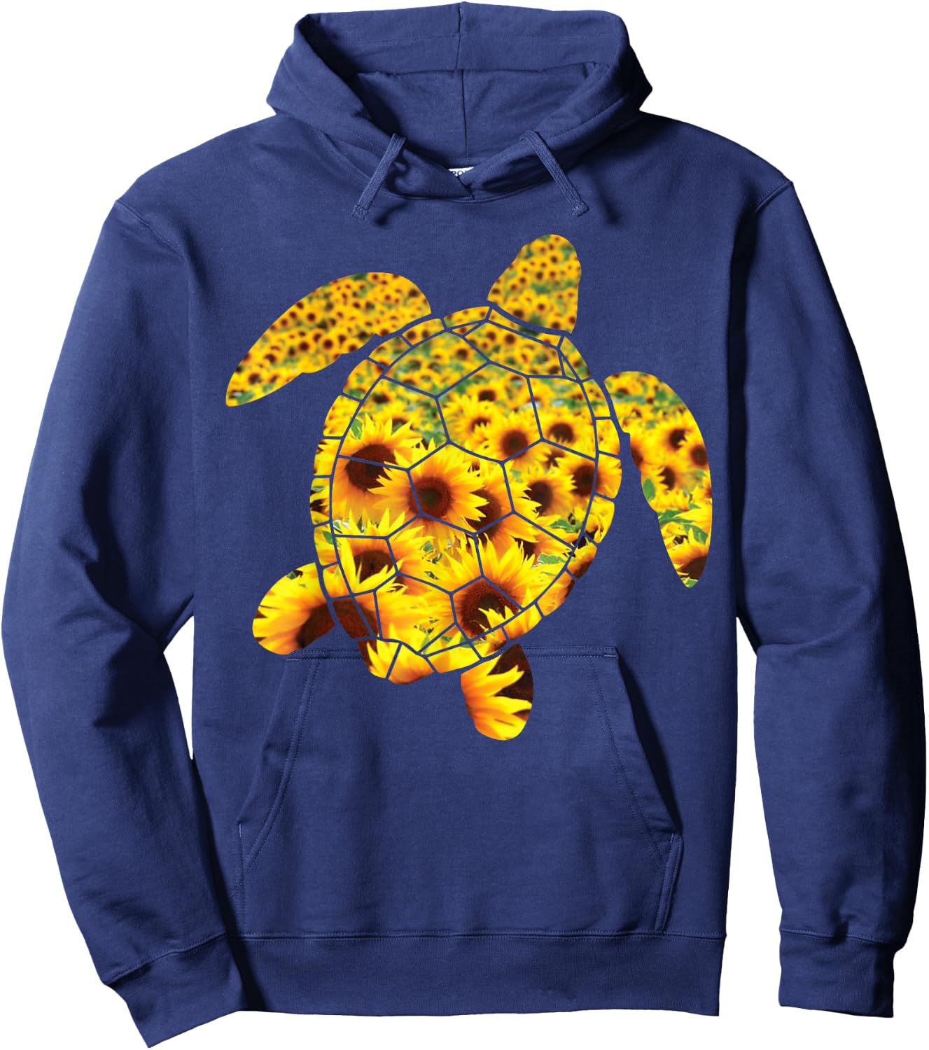 Sunflower Sea Turtle Family Members Beautiful Flower Summer Men Women Kids Hoodie - Hoodie | Navy