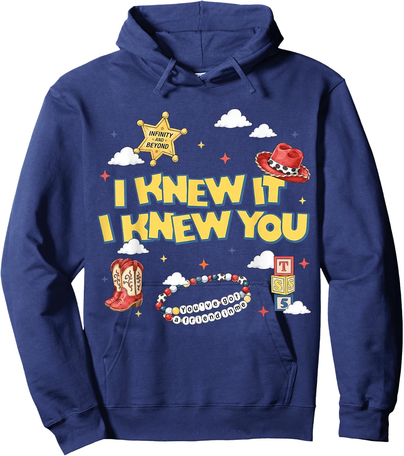 T-Shirt Hoodie - Hoodie | Navy