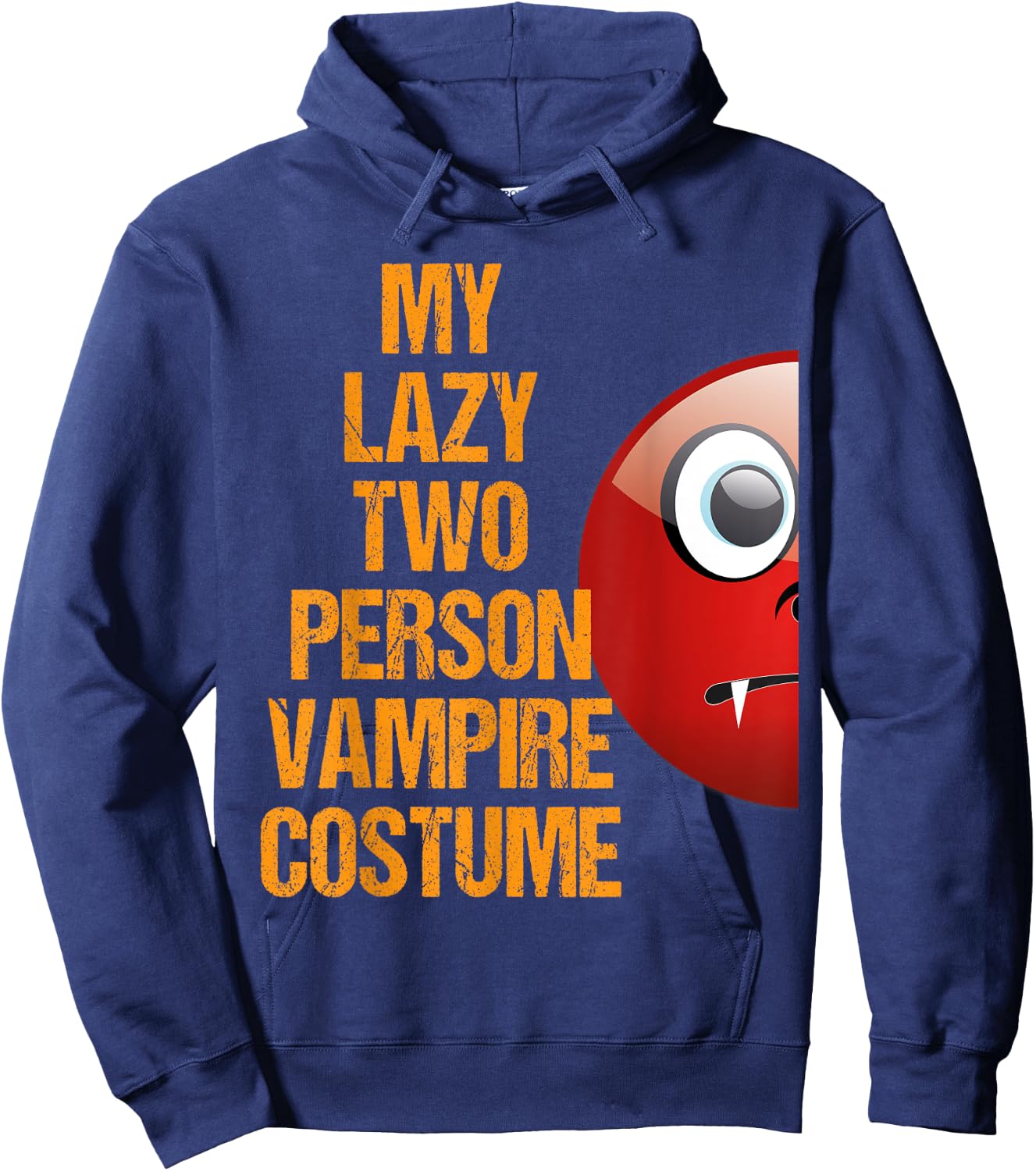 Vampire 1 Matching Couple Costume Funny Easy Halloween Shirt Hoodie - Hoodie | Navy