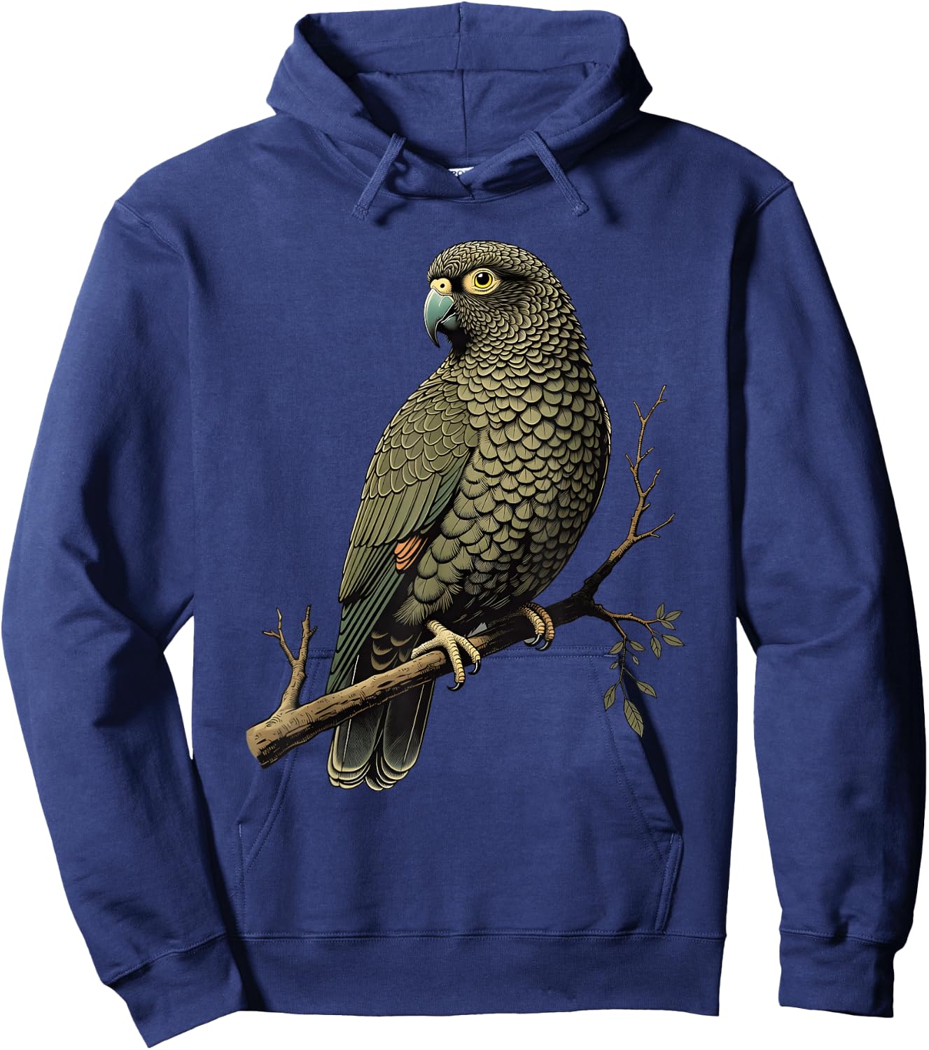 Vintage Kea Parrot Bird Hoodie - Hoodie | Navy