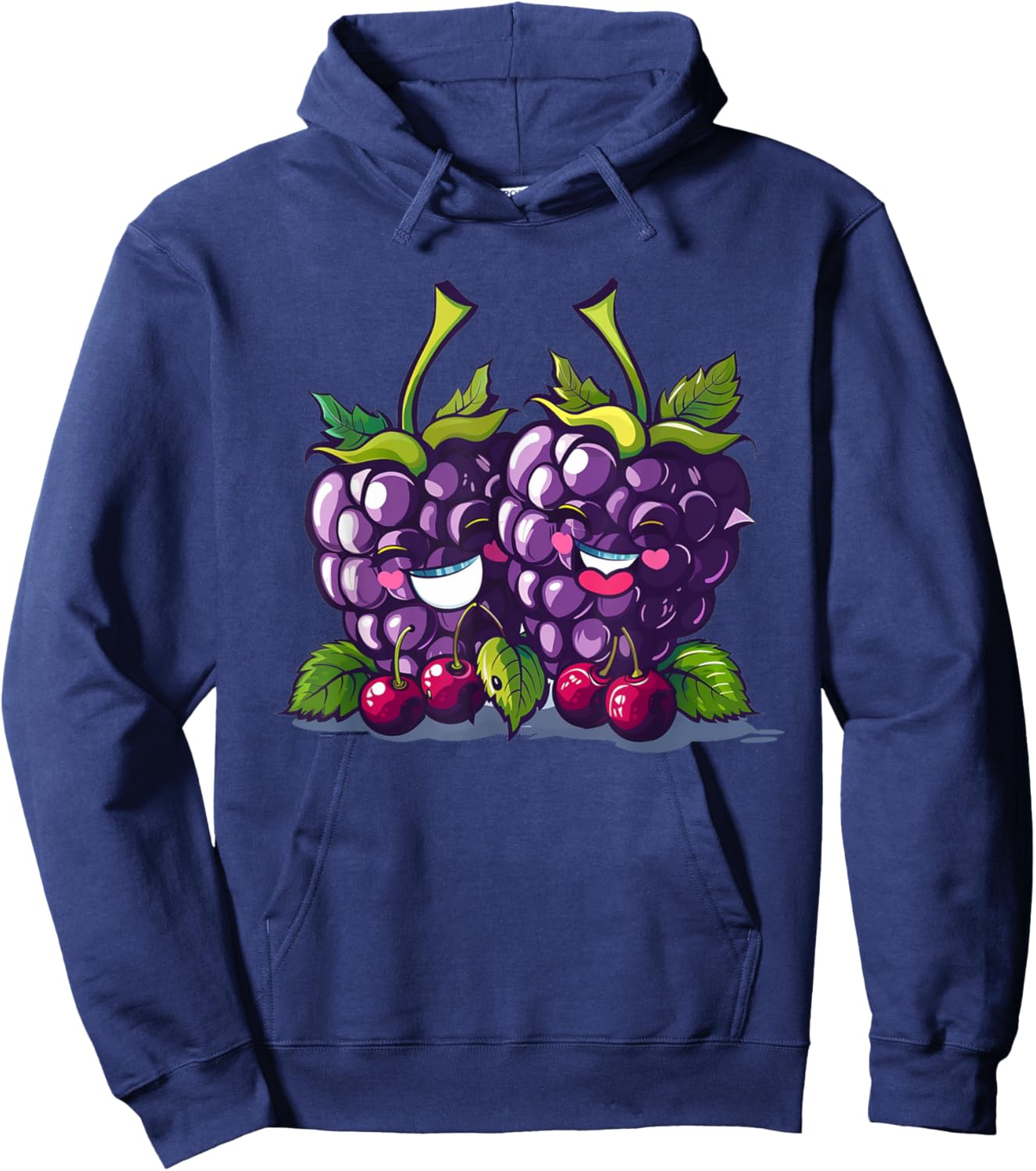 Laughing Blackberries Costume for Fruits Fans and Couples Hoodie - Hoodie | Navy