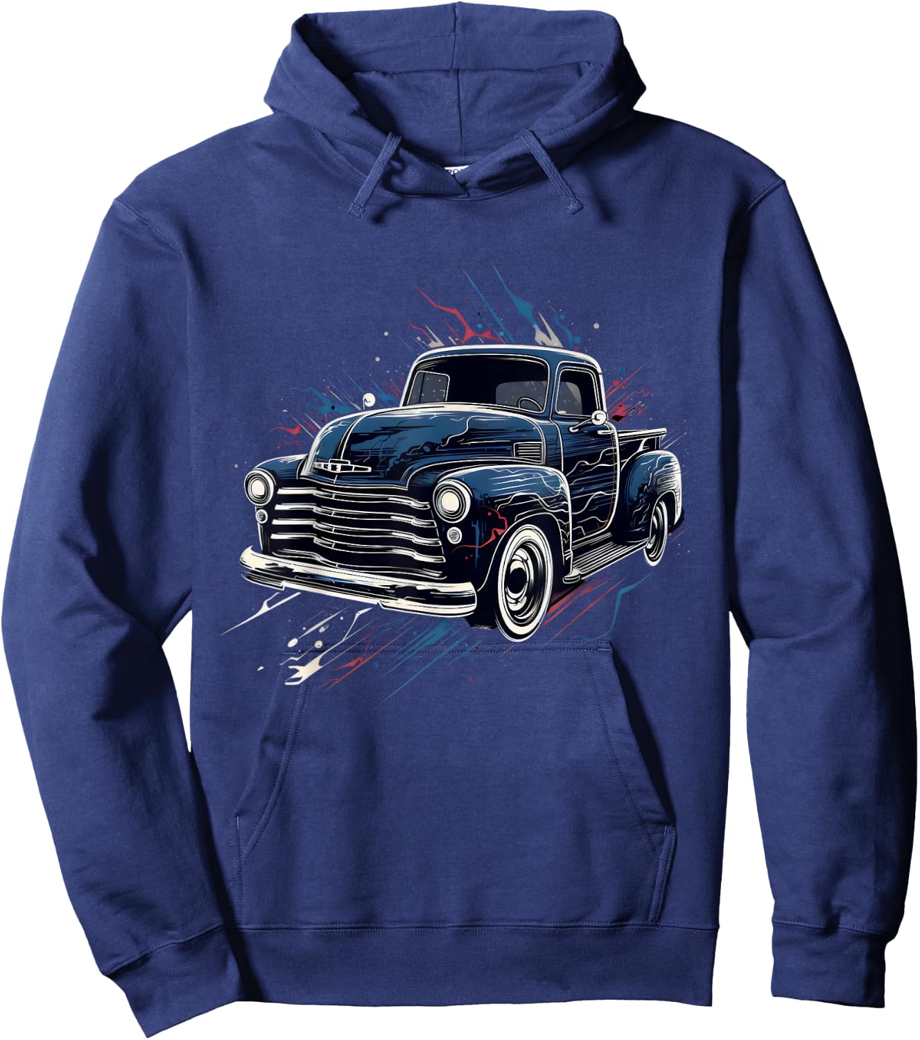Truck Vintage Old Classic School American Pickup Retro Farm Hoodie - Hoodie | Navy