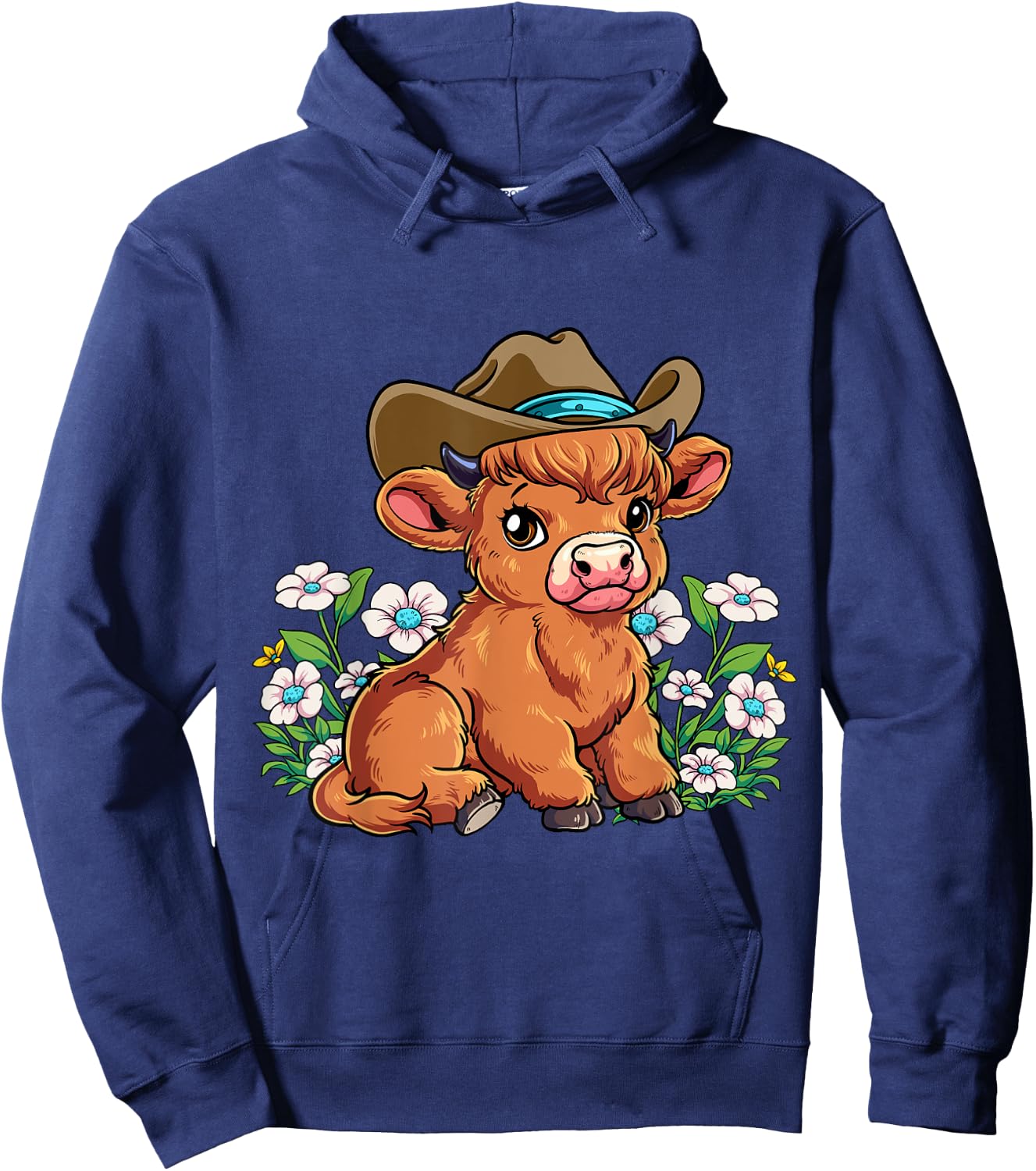 Highland Cow Hoodie - Hoodie | Navy