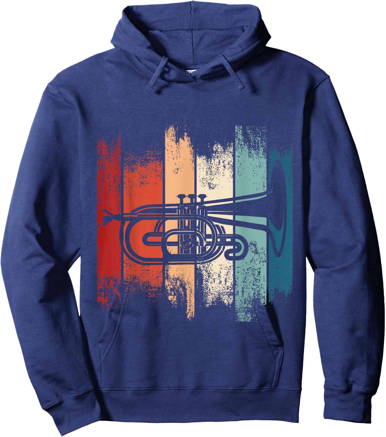 Mellophone Mellophonist Marching Band Funny Retro Apparel Hoodie - Hoodie | Navy
