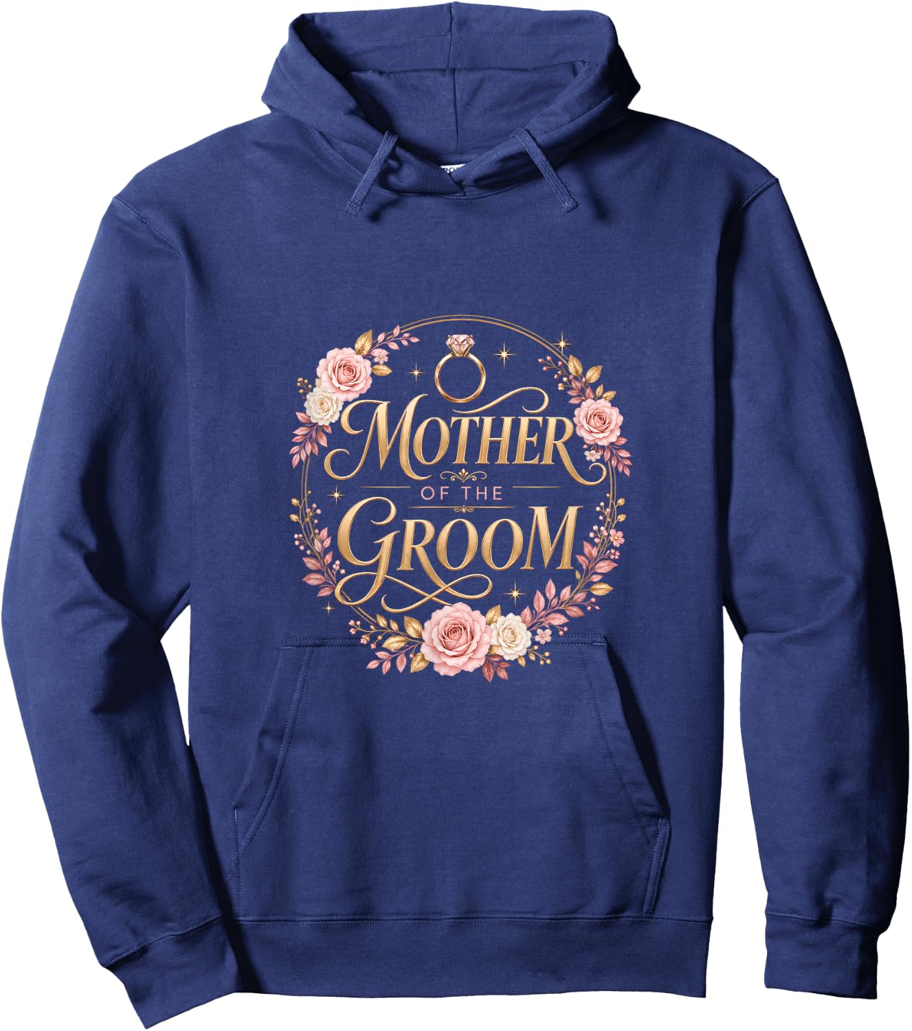Mother of The Groom Bridal Shower Floral Hoodie - Hoodie | Navy