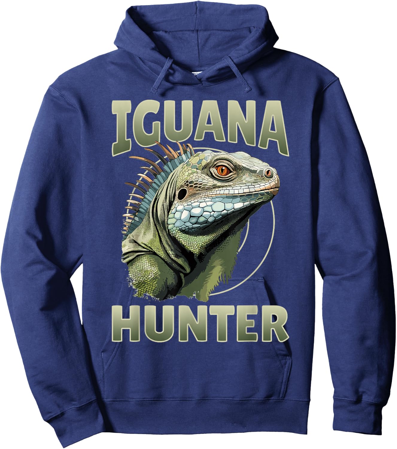 Iguana Reptile Lover Herpetology - Iguana Hunter Hoodie - Hoodie | Navy