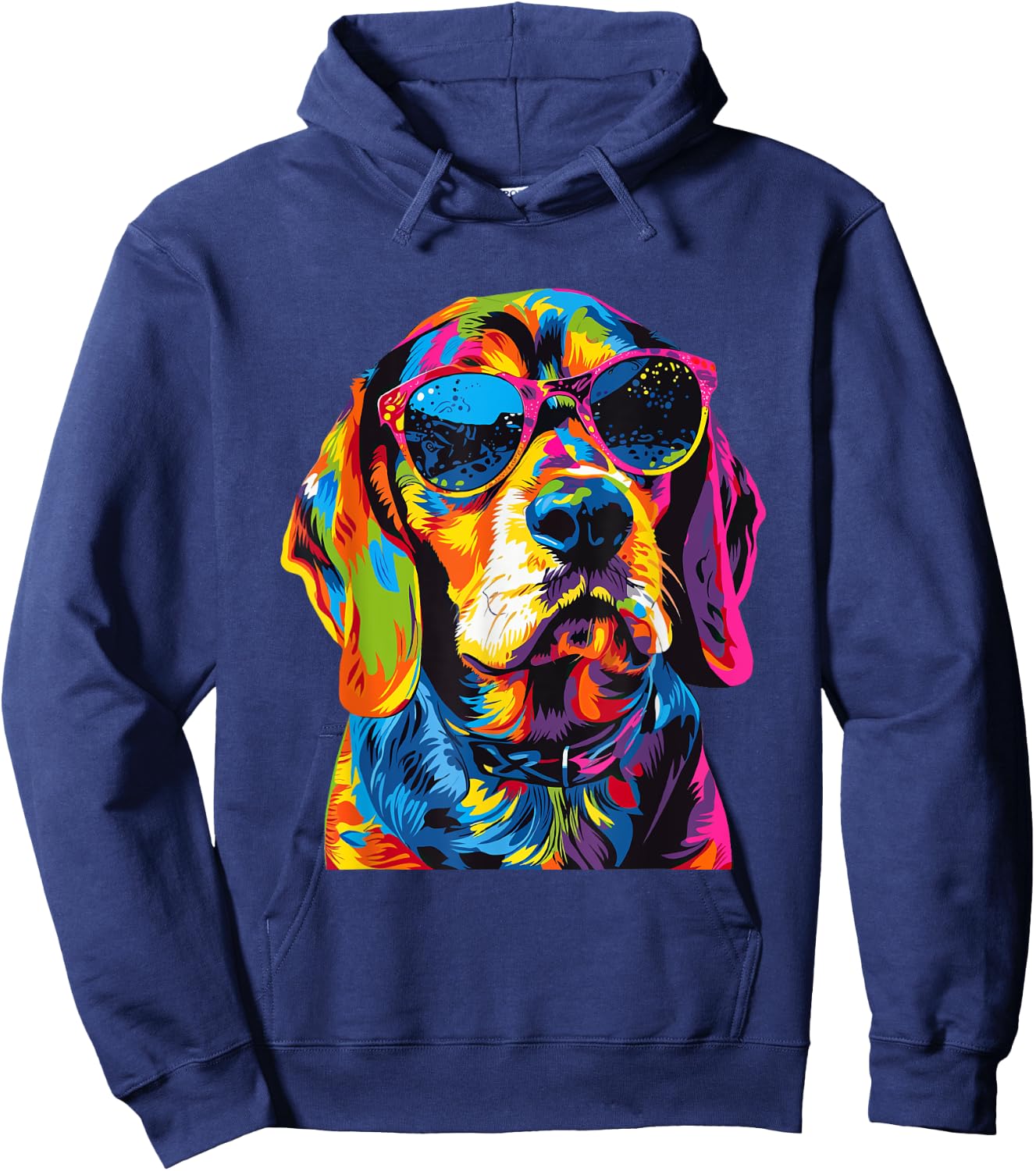 Beagle Lovers Design Pop Art Funny Beagle Dog Hoodie - Hoodie | Navy