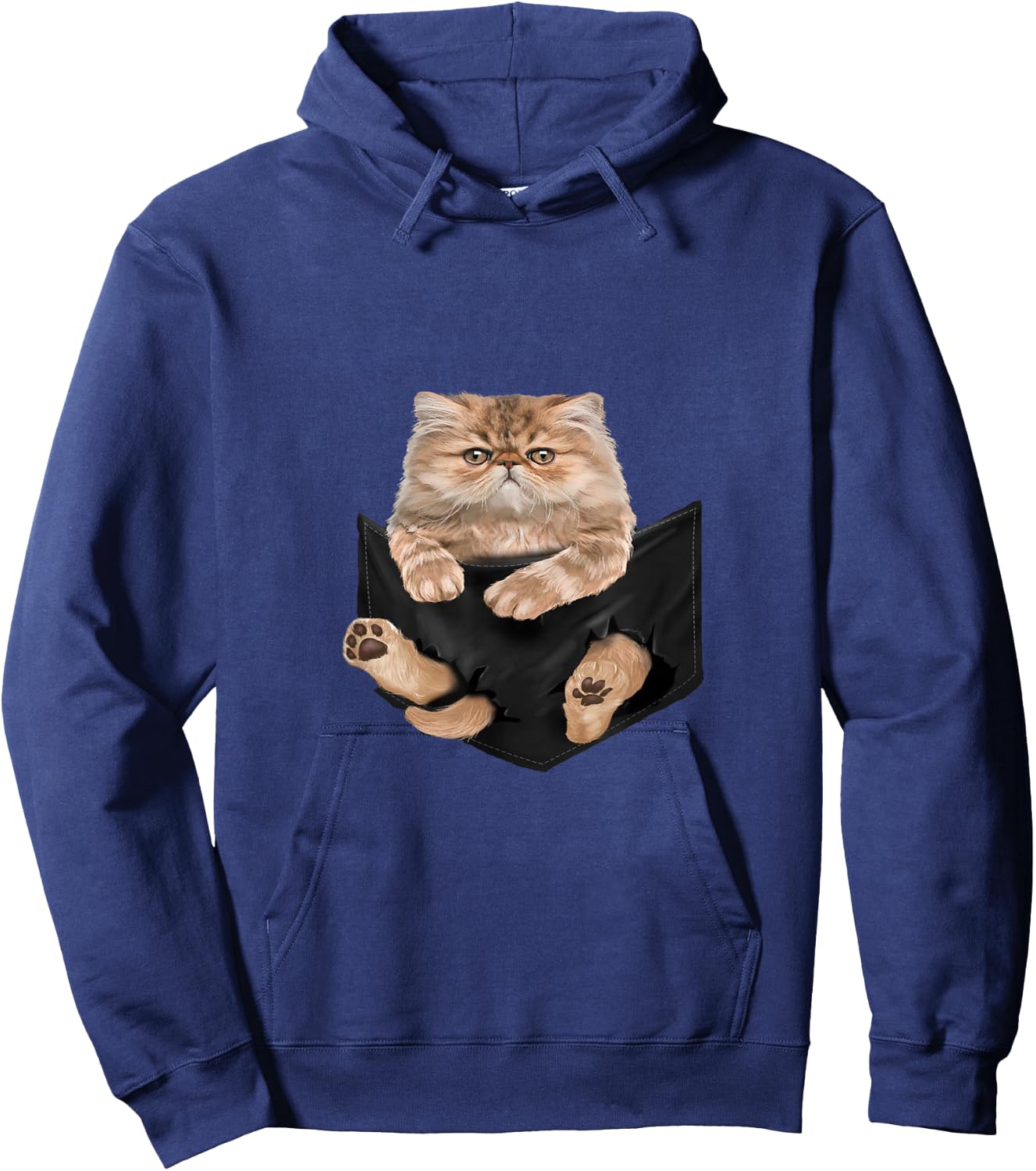 Cat Lovers Gifts Persian In Pocket Funny Kitten Face Hoodie - Hoodie | Navy