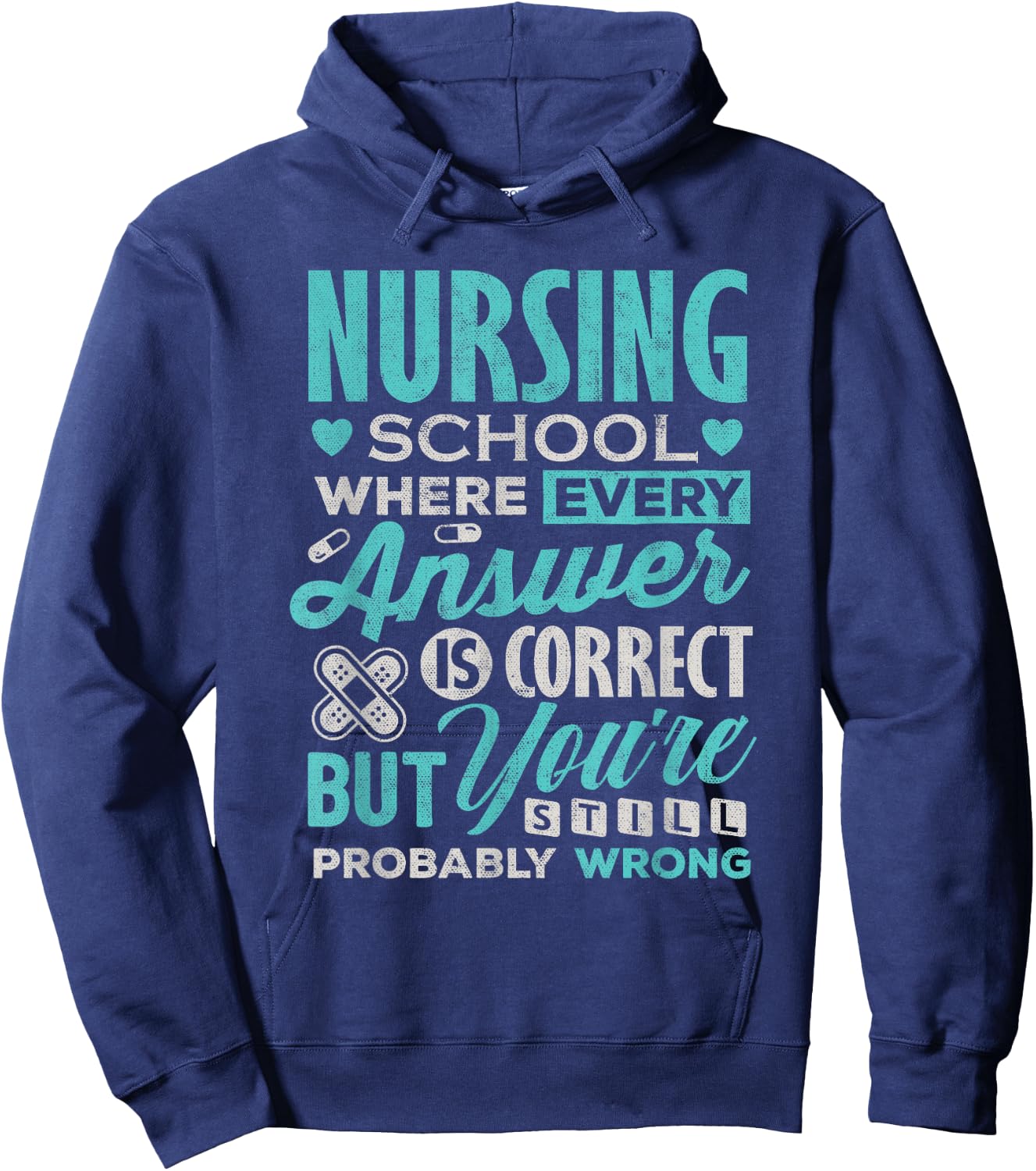 Funny Nursing School Student Nurse Hoodie - Hoodie | Navy