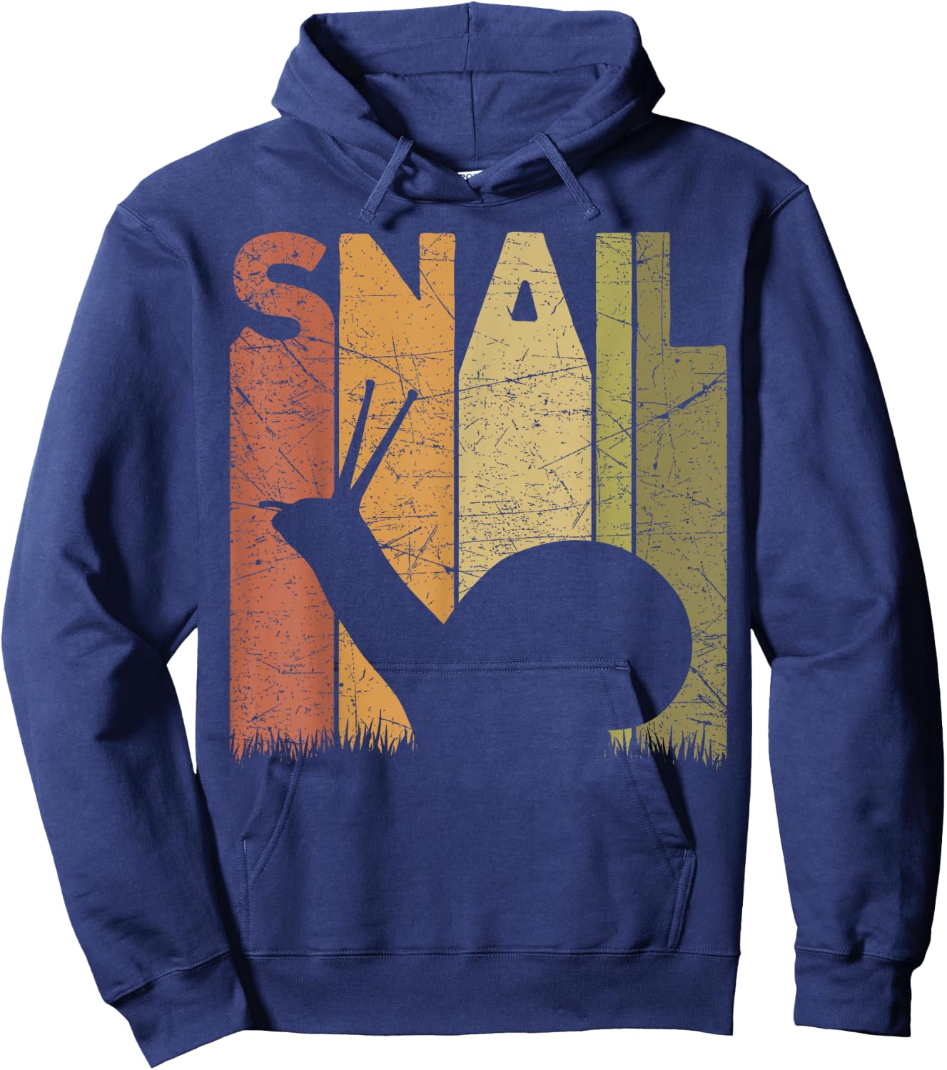 Snail Vintage Malacology Snail Lover Retro Malacologist Hoodie - Hoodie | Navy
