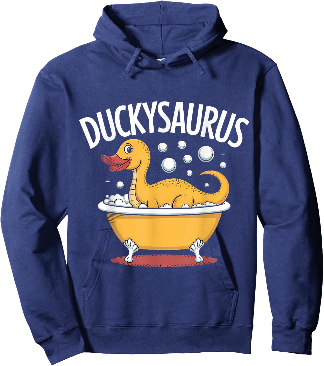 Rubber Duck T-Rex Dinosaur Dino Duckie Funny Rubber Duck Hoodie - Hoodie | Navy