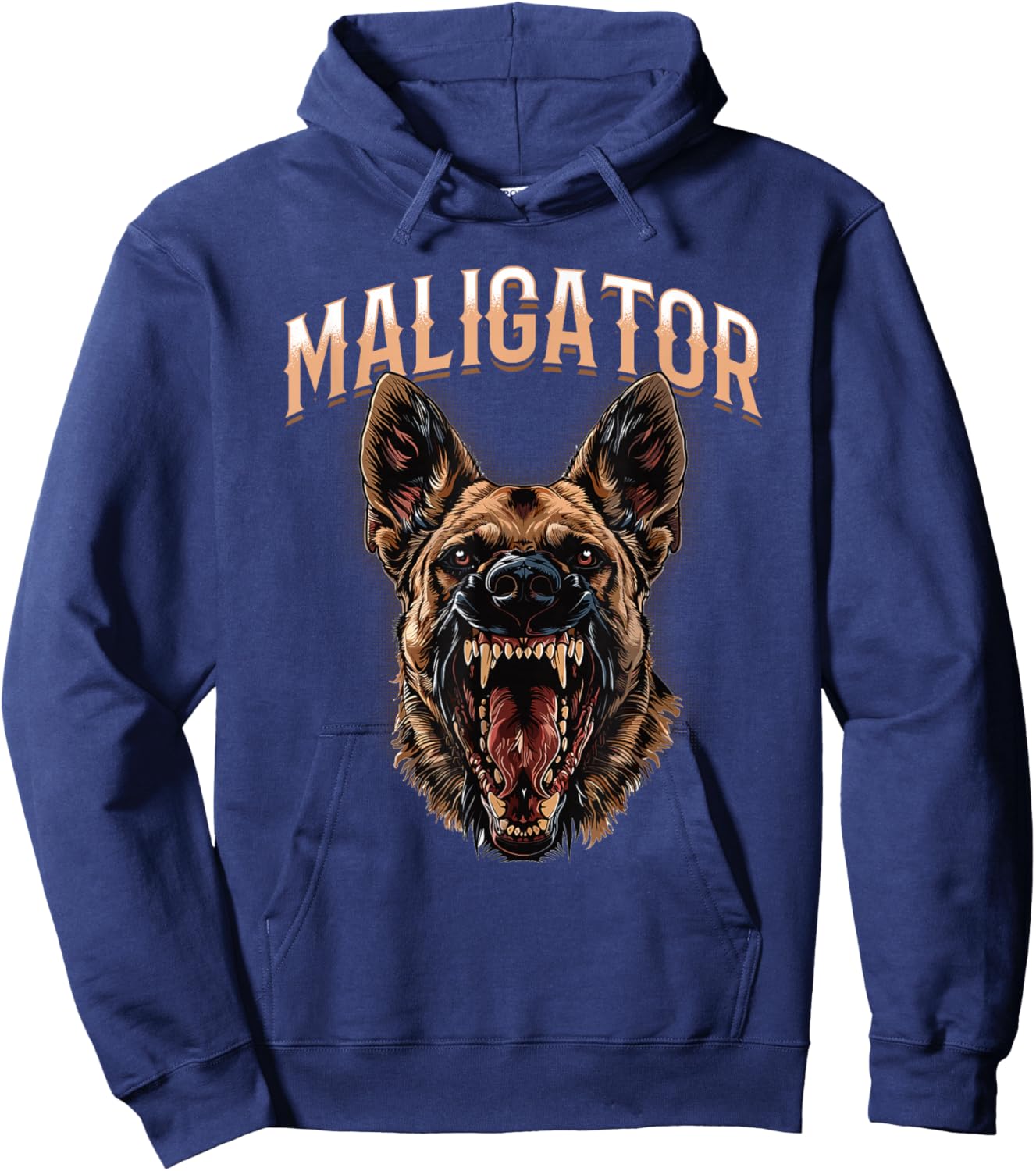 Maligator Belgian Malinois Dog Breed , Black, S Hoodie - Hoodie | Navy