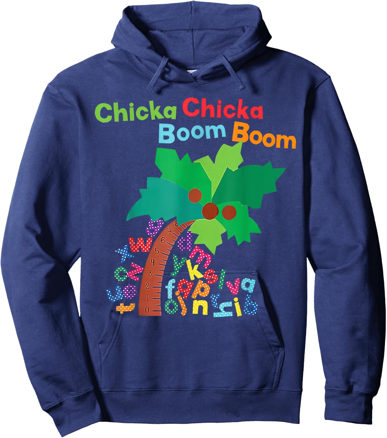 Chicka Boom Boom I'm Glad To See You 1st Day Of School Hoodie - Hoodie | Navy
