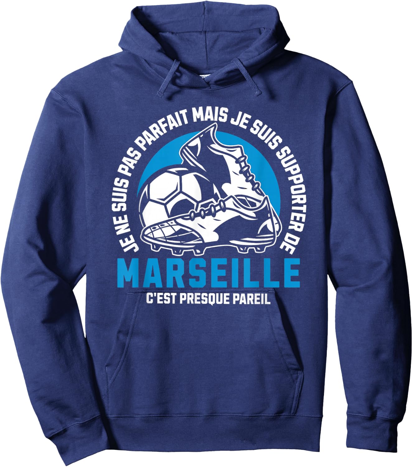 Marseille Football Supporter - Football - Marseille Humour , Black, S Hoodie - Hoodie | Navy