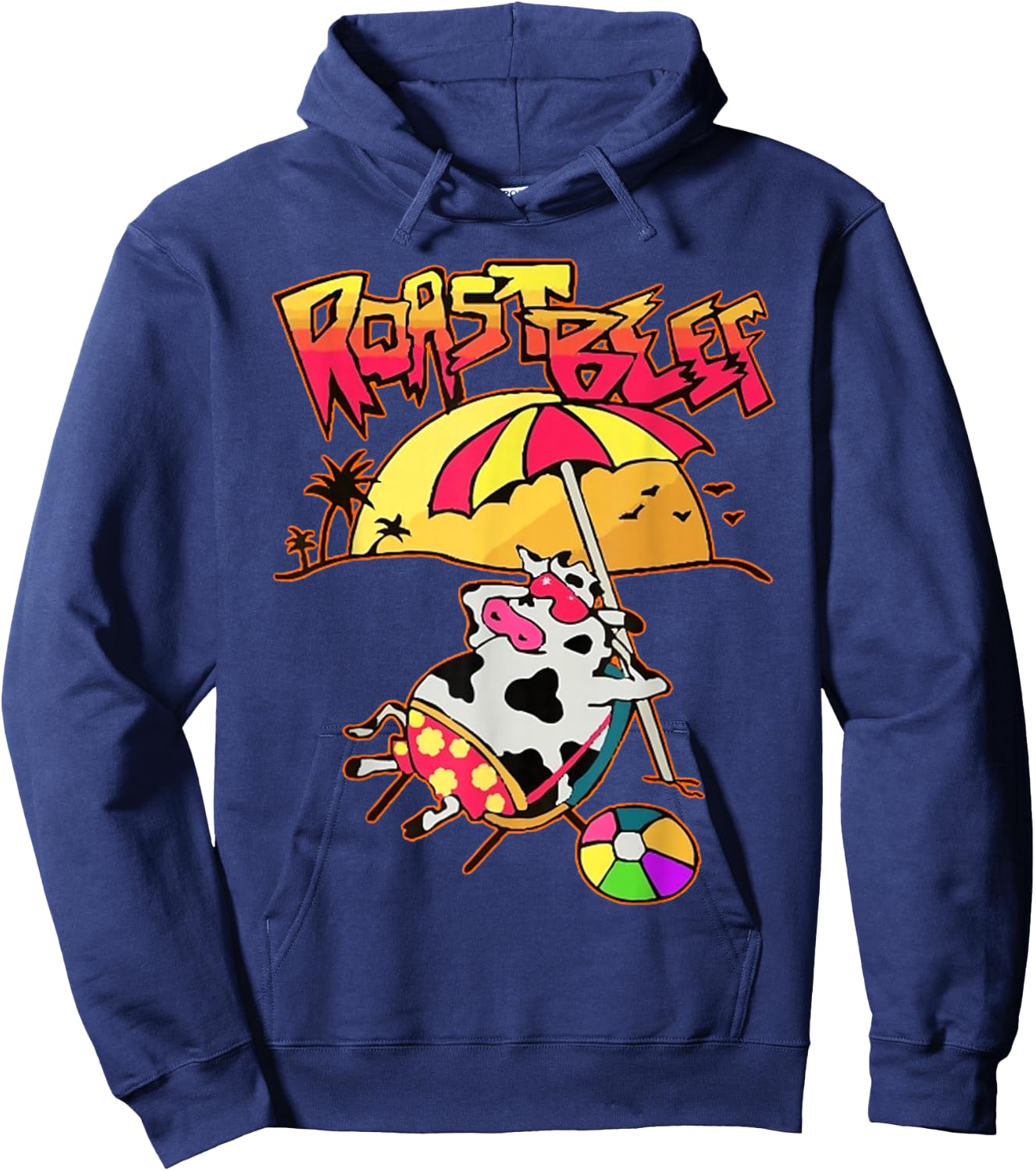 Stranger Dustin Love Roast Beef Beach Cow TV Parody Premium , black Hoodie - Hoodie | Navy