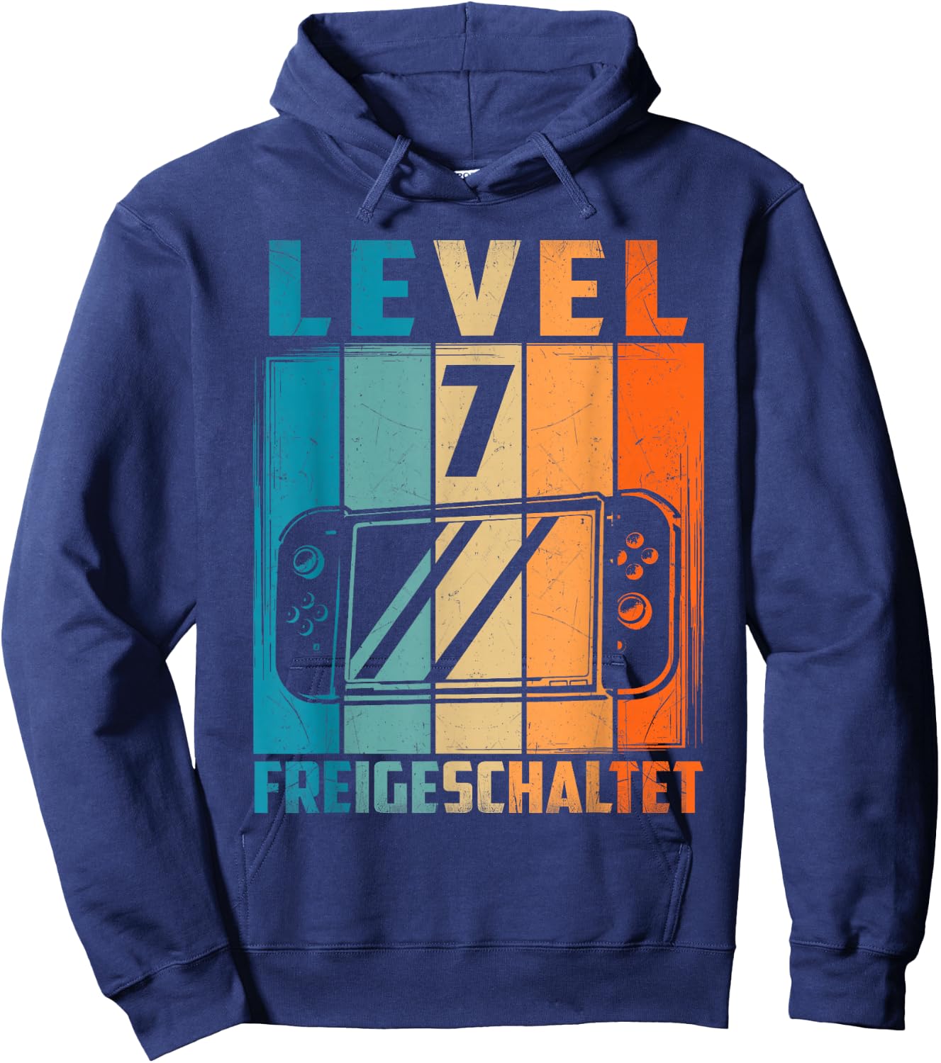 7. Geburtstag Freigeschaltet Jungen 7 Jahre Zocken Gamer Hoodie - Hoodie | Navy
