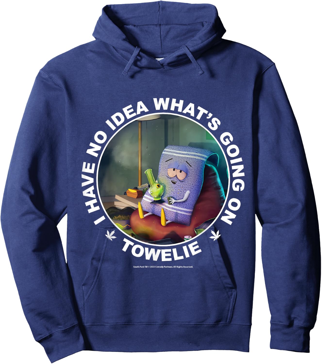 South Park with German Text "Ich habe keine Ahnung was los ist, black Hoodie - Hoodie | Navy