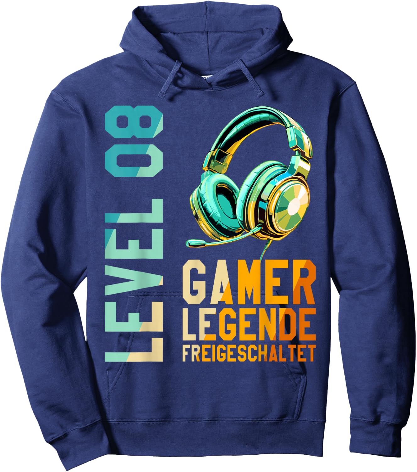 8. Geburtstag Junge Mädchen Gaming Level 8 Jahre Hoodie - Hoodie | Navy
