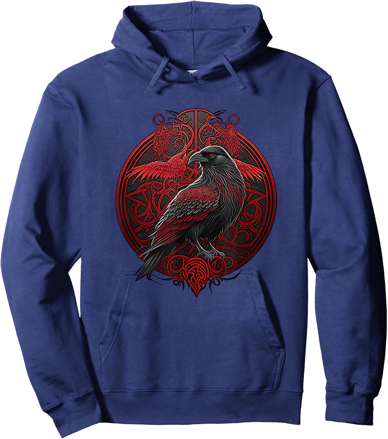 Scandinavian Odin Ravens Hoodie - Hoodie | Navy